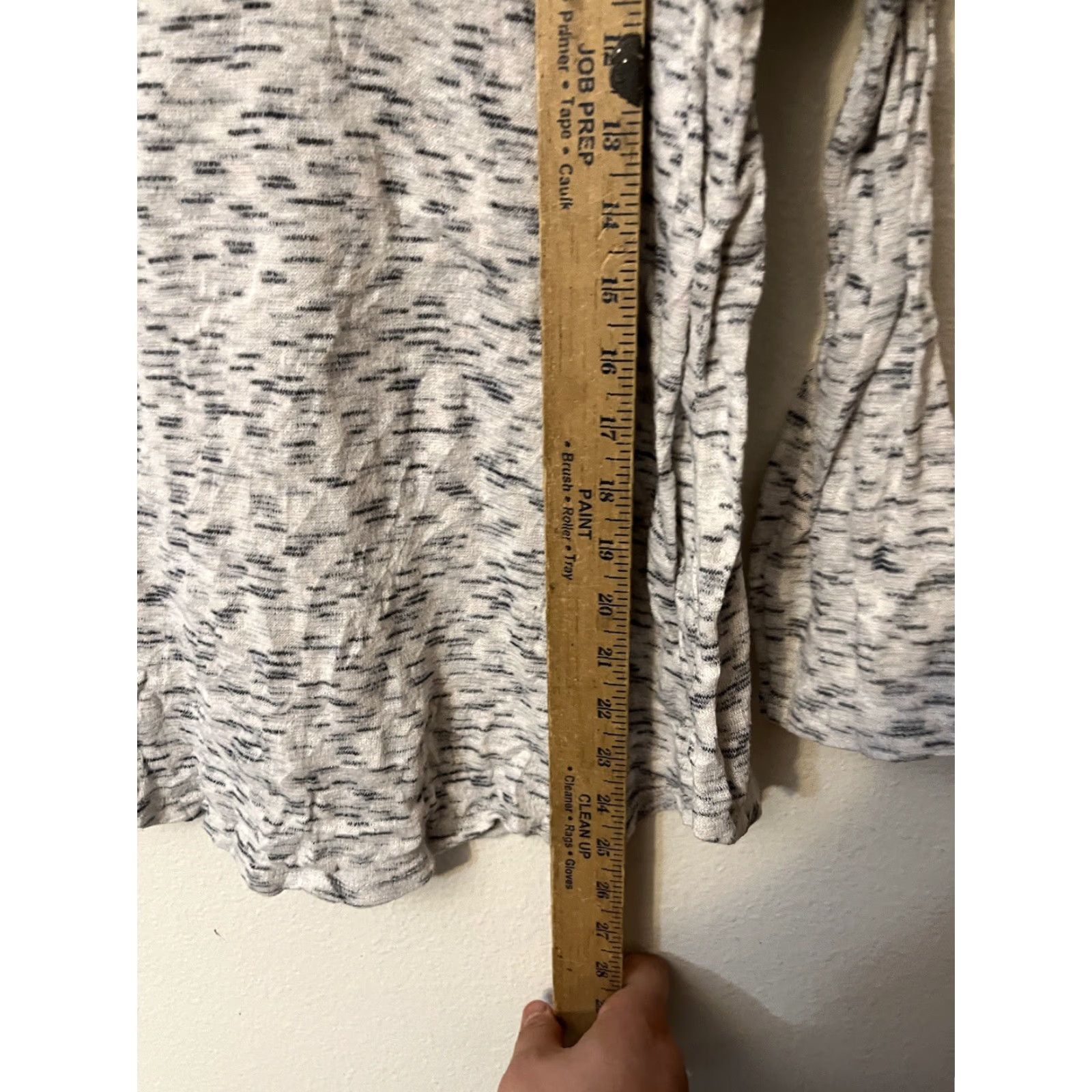 Loft LOFT T-Shirt Women's Small Gray Long Sleeve Knit Open-Back Casual 100% Cotton Basic Size S / US 4 / IT 40 - 4 Thumbnail