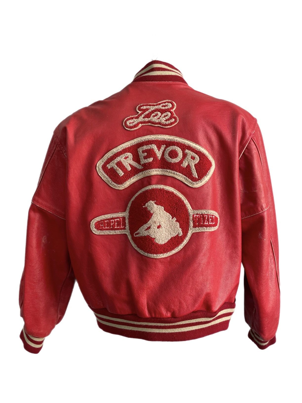 Lee Vintage retro leather lee storm rider Trevor varsity jacket Size US M / EU 48-50 / 2 - 7 Thumbnail