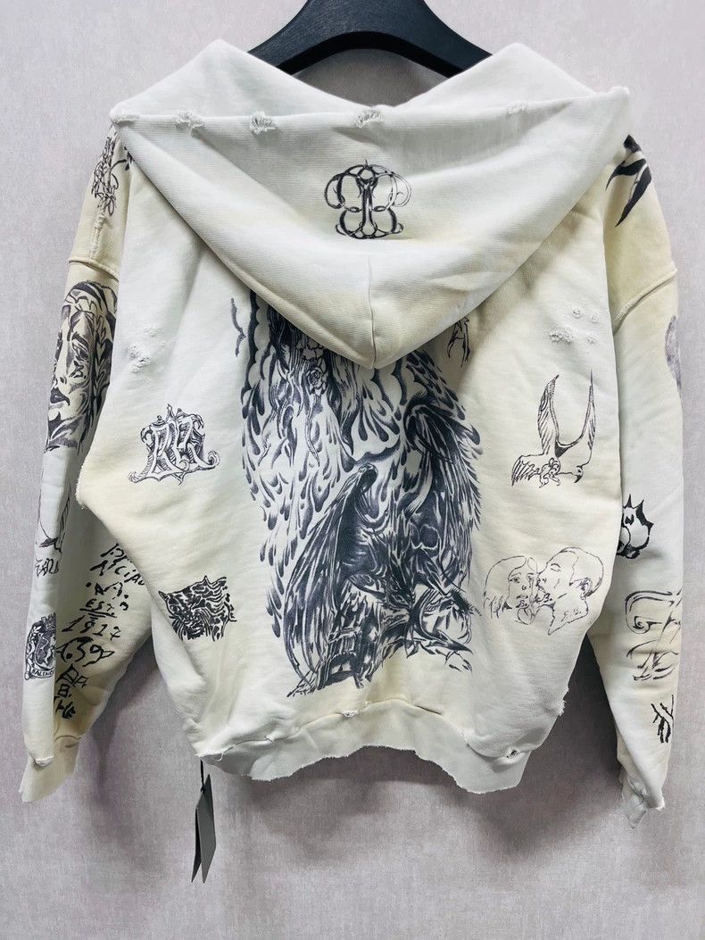Balenciaga Balenciaga Pattern Printed Hooded Zip-Up Long Sleeve Jacke Size US S / EU 44-46 / 1 - 6 Thumbnail