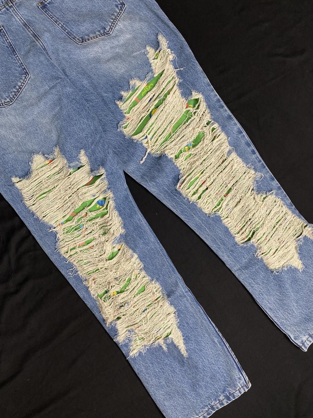 Japanese Brand Deadstock Michael Jaejoon Kim Shredded Distressed Denim Jean Size US 32 / EU 48 - 4 Thumbnail
