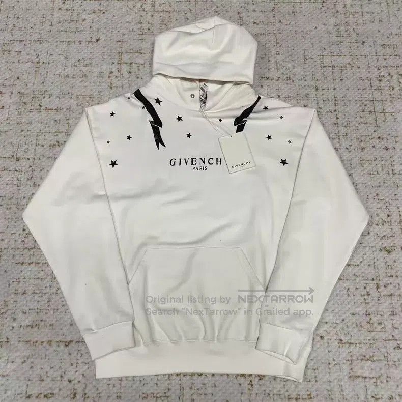 Givenchy Givenchy White Star Ribbon Hoodie Size US L / EU 52-54 / 3 - 1 Thumbnail