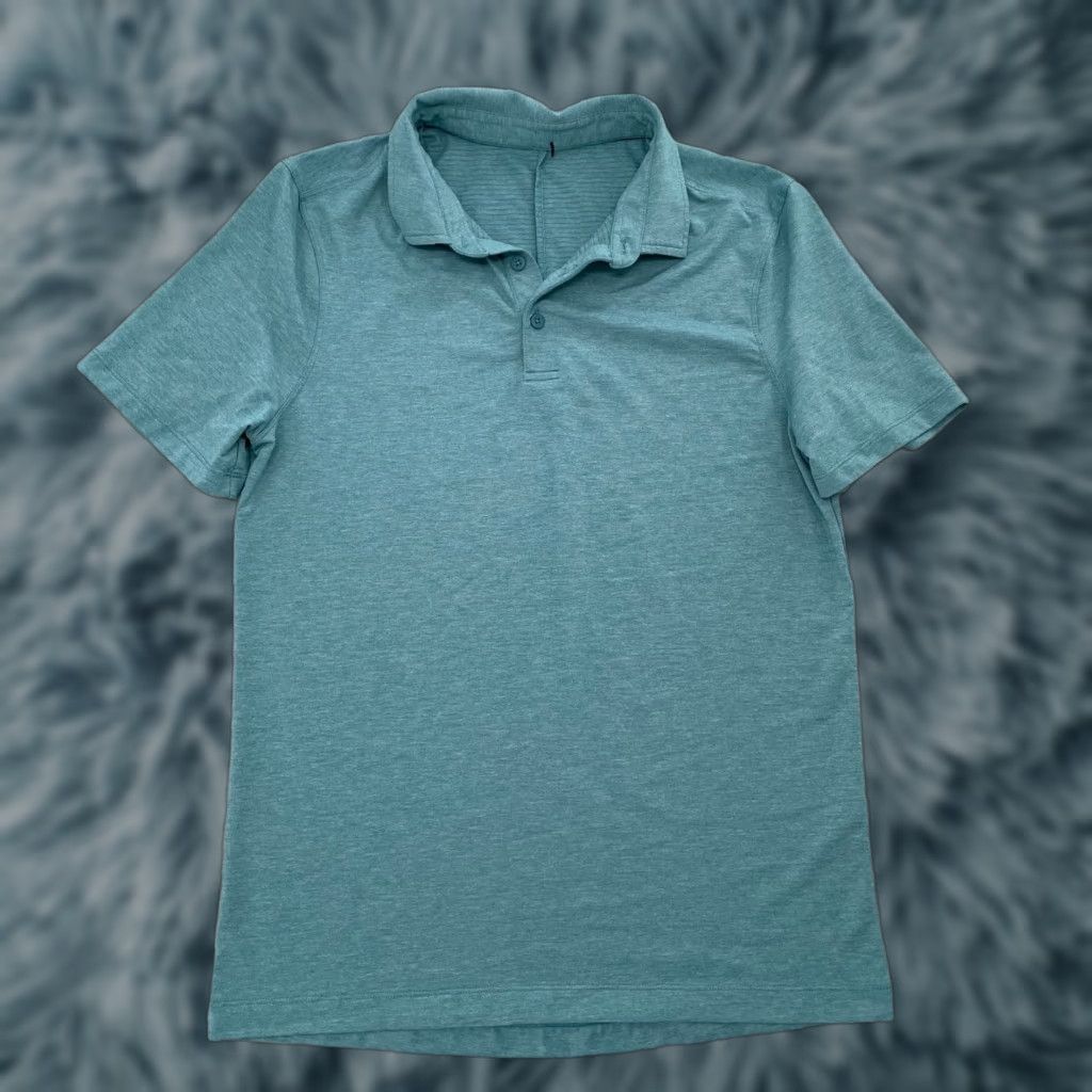 Lululemon VINTAGE Lululemon Polo Shirt Adult Medium Short Sleeve Activewear Men Blue Tech 90s Size US M / EU 48-50 / 2 - 1 Thumbnail