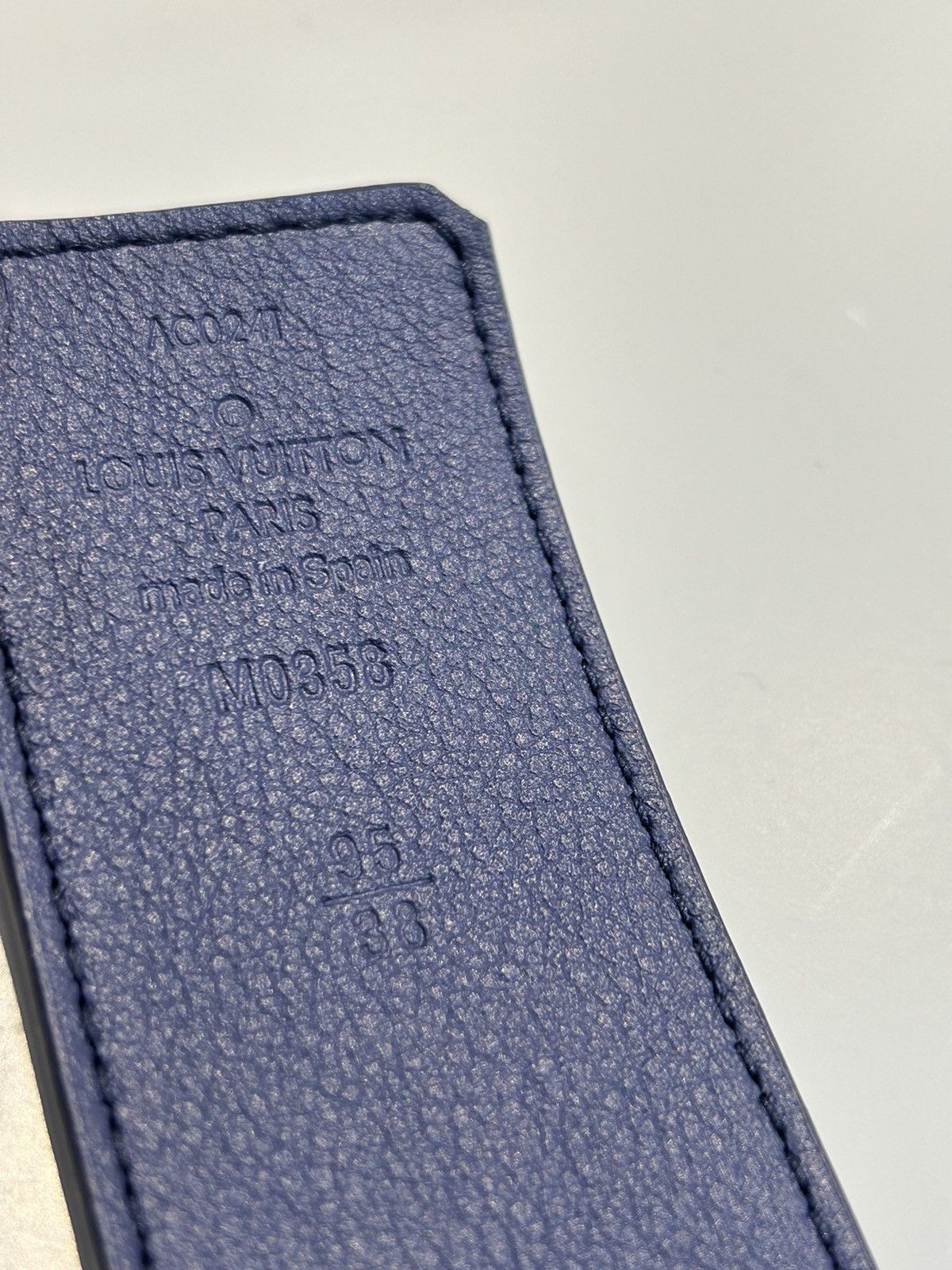Louis Vuitton Louis Vuitton Shape Belt Monogram 40MM Light Blue Size ONE SIZE - 3 Thumbnail