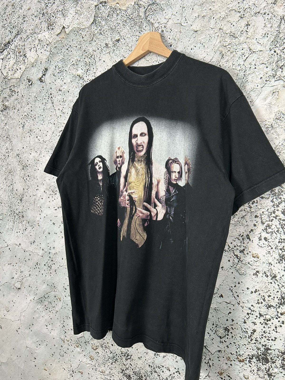 Vintage Marilyn Manson Guns God and Government Rock Band Tee