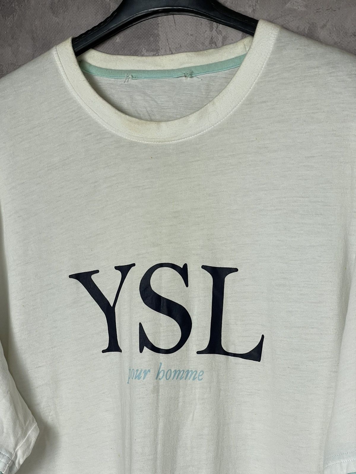Vintage × Yves Saint Laurent Yves Saint Laurent Big Logo YSL Spell out T-Shirt Size US L / EU 52-54 / 3 - 8 Thumbnail