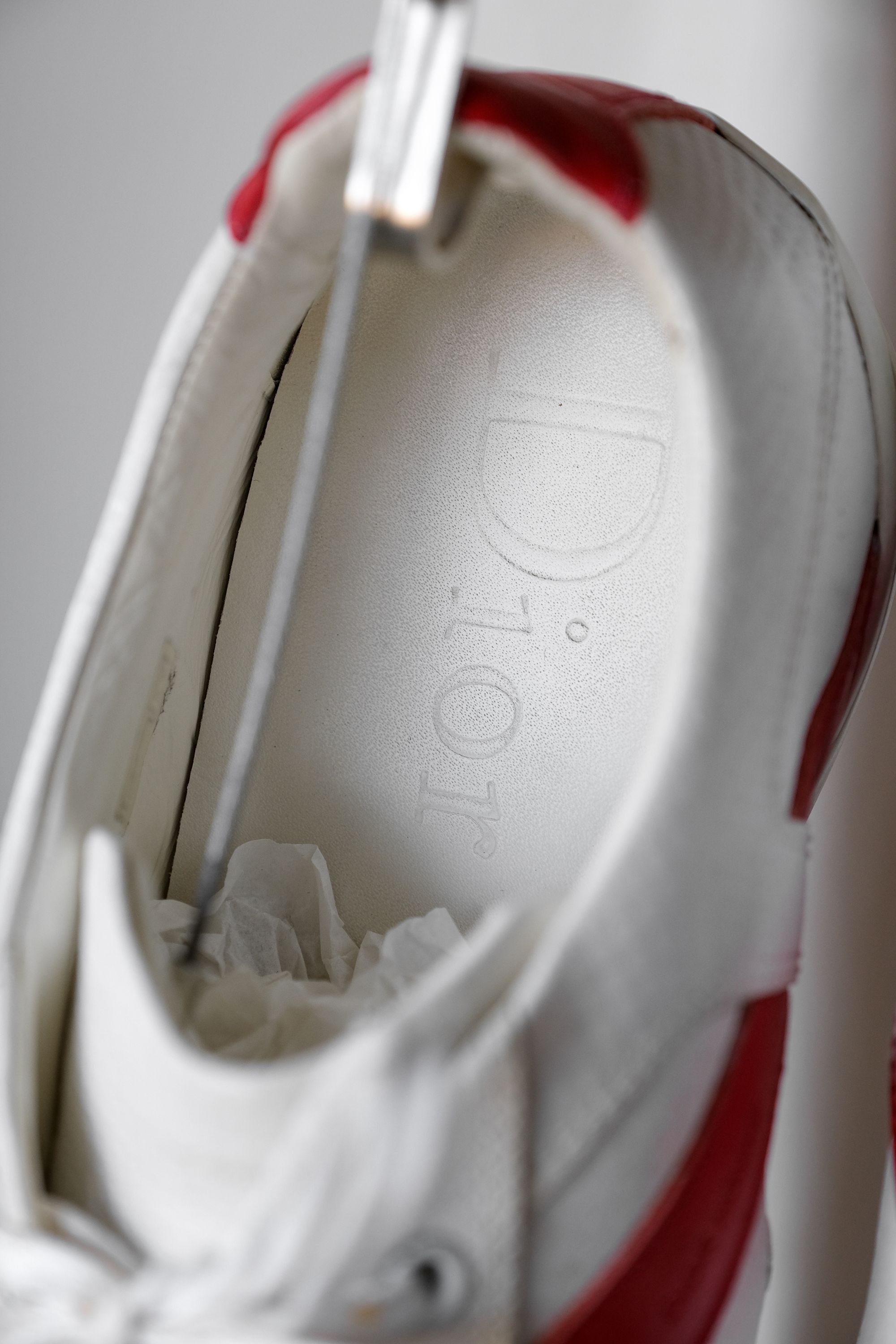 Dior DIOR HOMME White/Red/Grey Leather Sneakers Size US 8.5 / EU 41-42 - 4 Thumbnail
