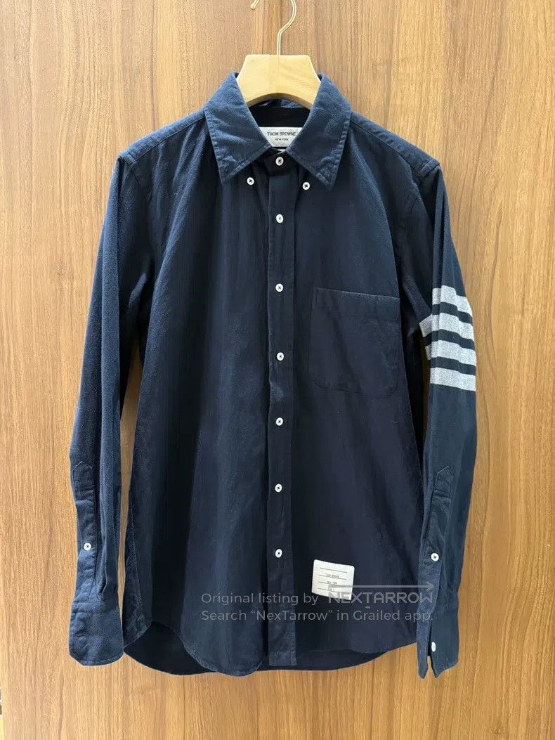 Thom Browne Thom Browne Navy Blue Shirt Size US S / EU 44-46 / 1 - 1 Thumbnail