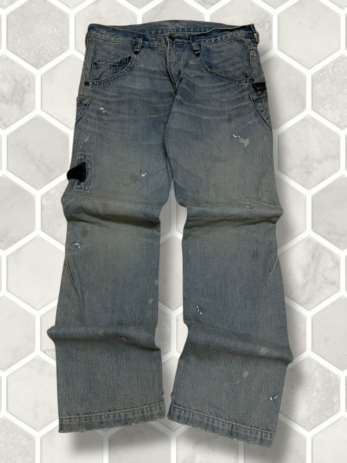 Tornado Mart Vintage Original Designer Japan RNA Punk Mudwash Denim Size US 31 - 1 Thumbnail