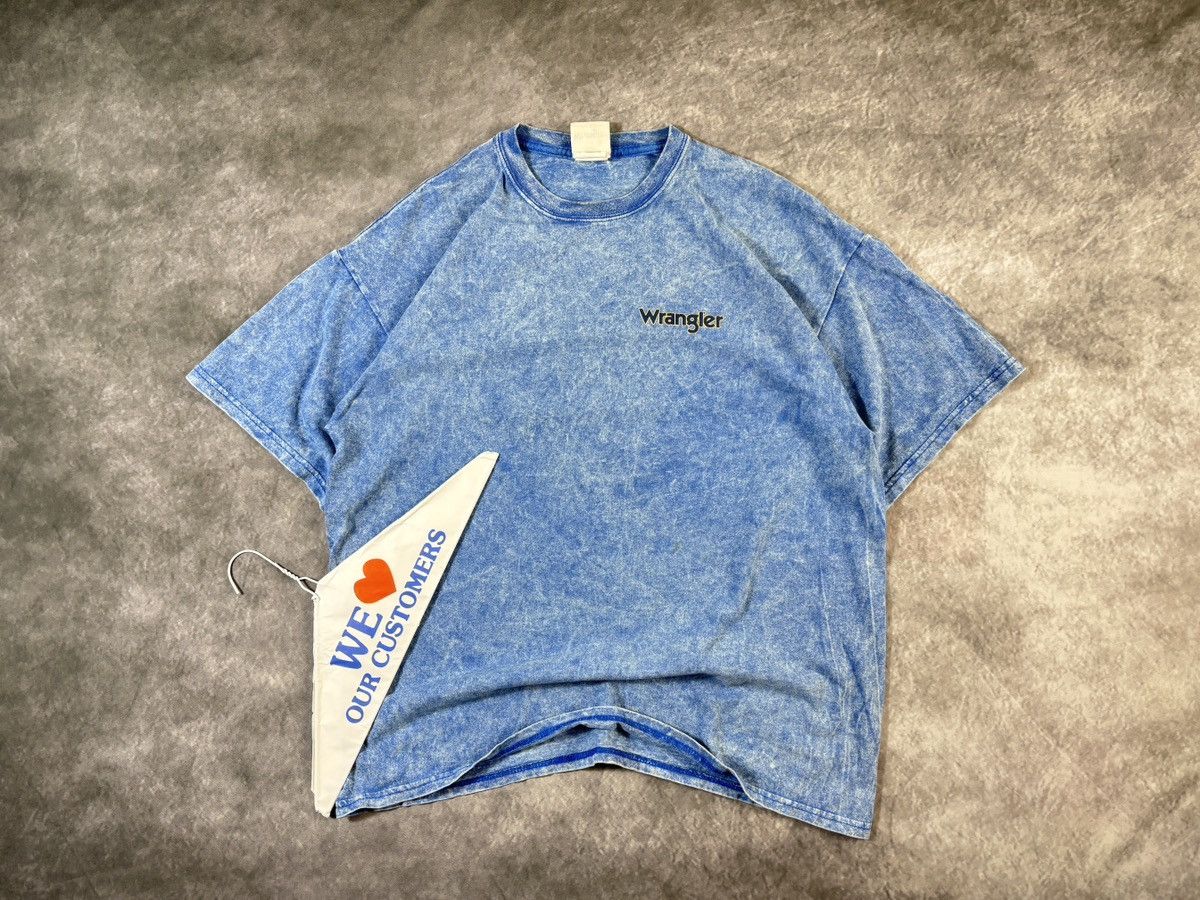 Wrangler Vintage Wrangler Acid Wash Tee Shirt Wrangler Jeans Western Size US XL / EU 56 / 4 - 15 Thumbnail