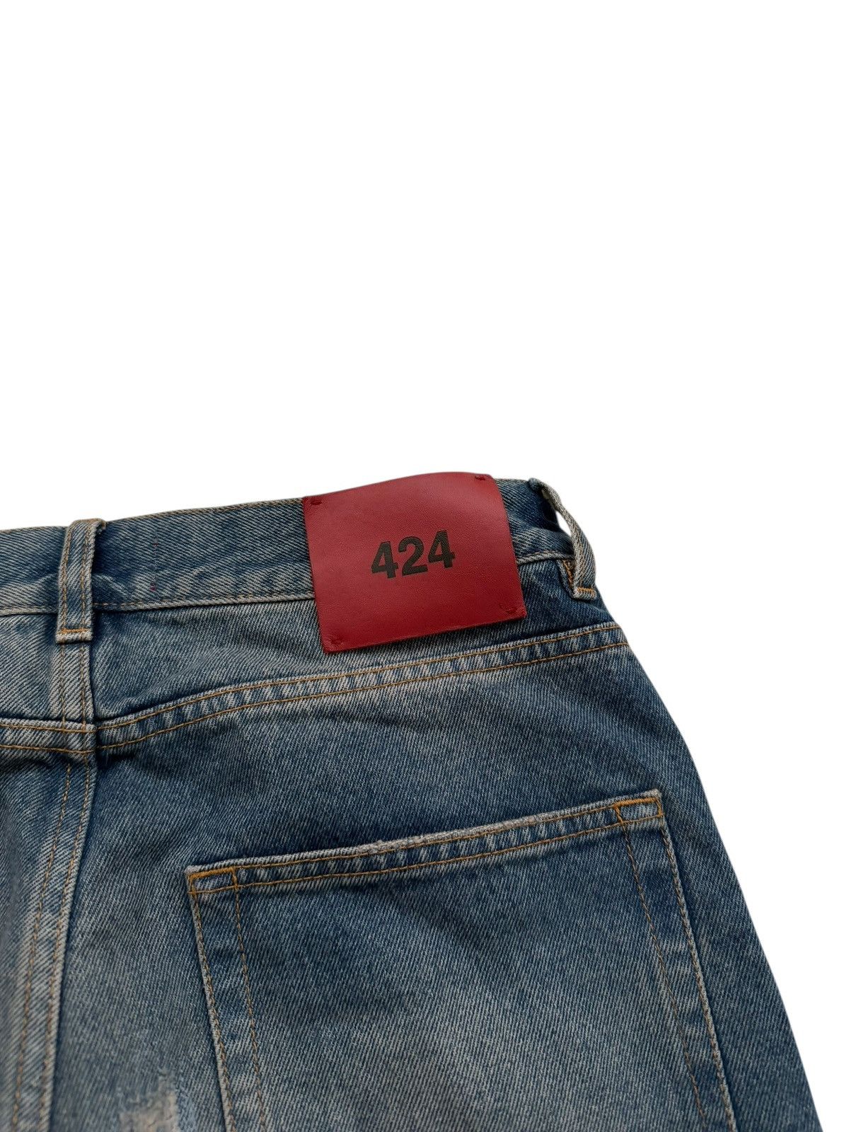 424 2024 Destroyed Distressed Patch Denim Size US 30 / EU 46 - 7 Thumbnail