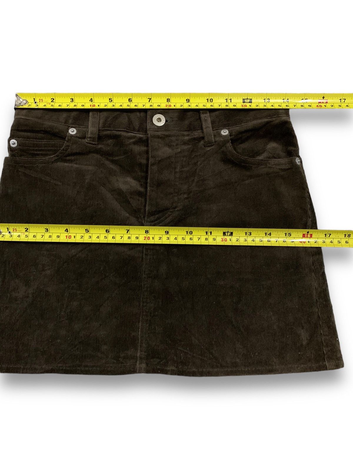 Jil Stuart Vintage Jill Stuart Button Fly Velvet Corduroy Mini Skirt Size 27" / US 4 / IT 40 - 11 Thumbnail