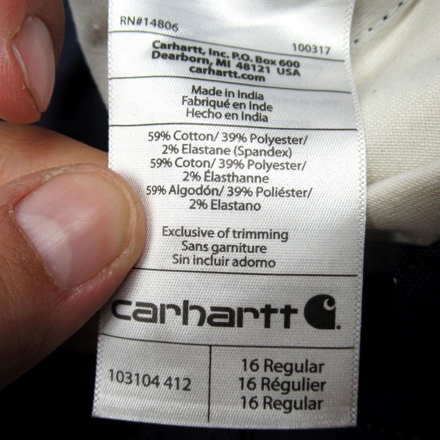 Carhartt Carhartt Pants Womens 16 Navy Original Fit Water Resistant Relax Boot 34x32 NEW Size 38" / US 16 / IT 52 - 4 Thumbnail