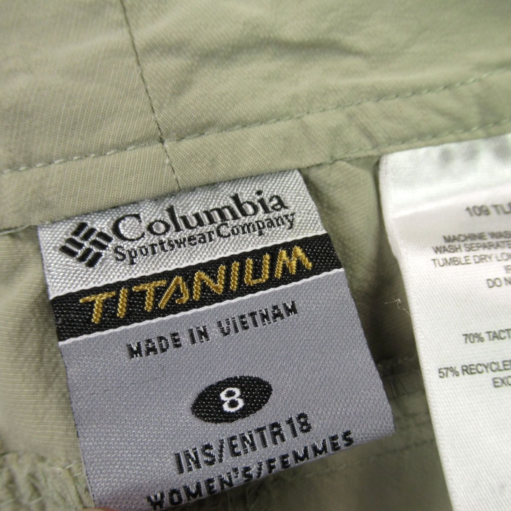 Vintage Columbia Pants 8 Short Lightweight Pockets Straight Leg Womens Size 30" / US 8 / IT 44 - 3 Thumbnail