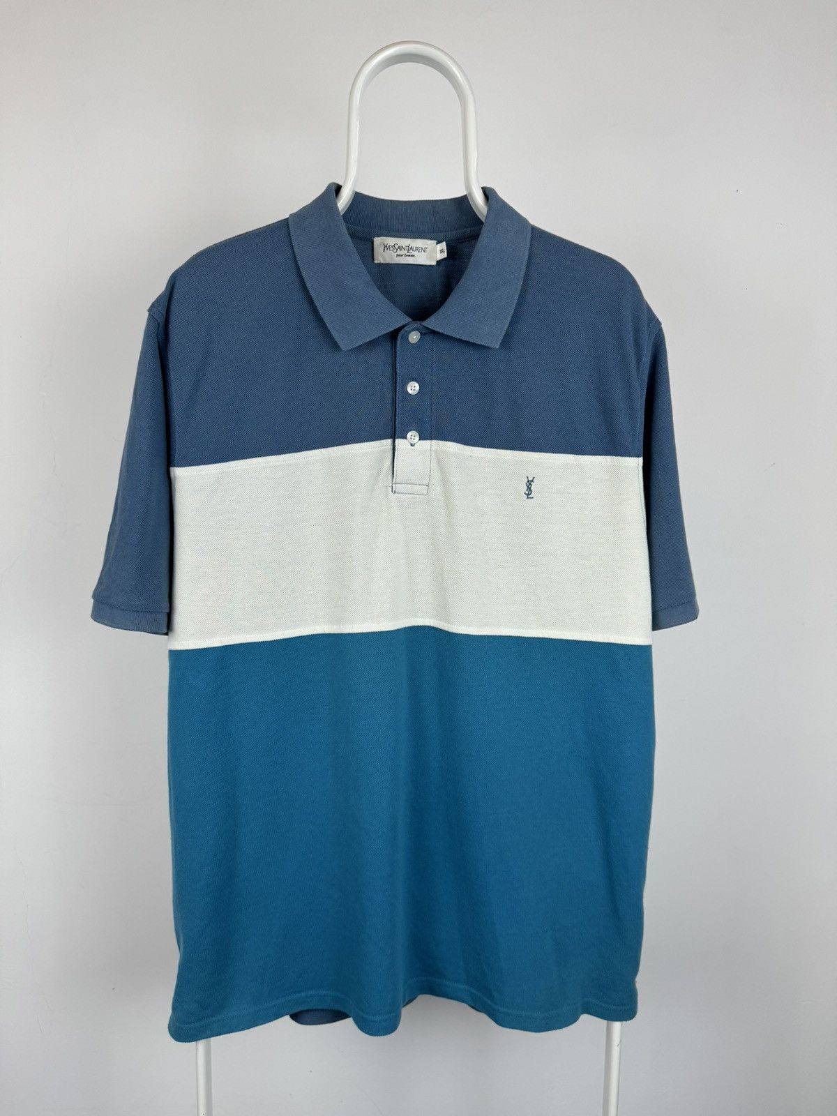 Vintage × Yves Saint Laurent Vintage Yves Saint Laurent Striped Polo Size US XXL / EU 58 / 5 - 1 Thumbnail