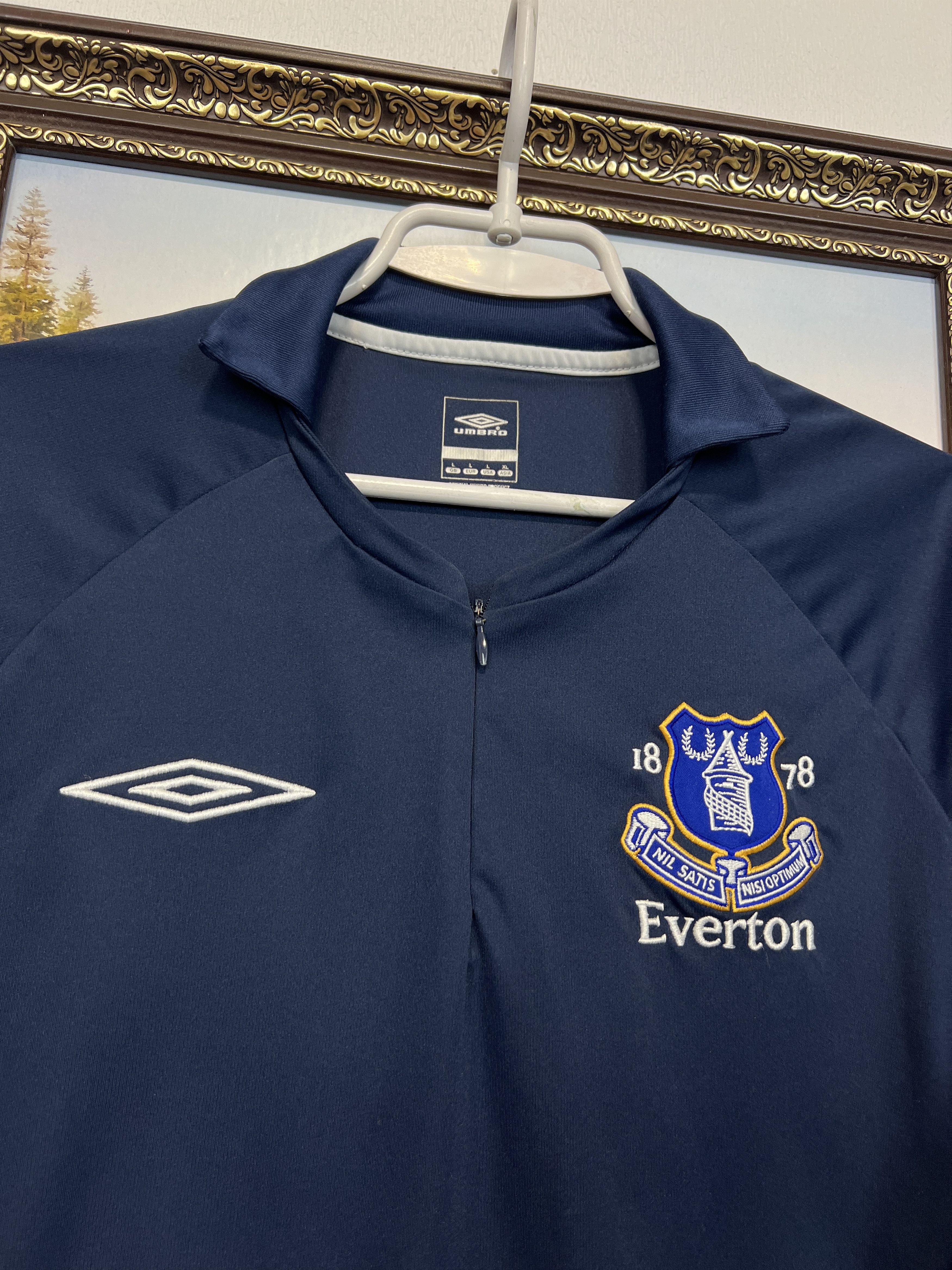 Umbro Everton Football Polo Shirt Soccer Train Jersey Trikot Size US L / EU 52-54 / 3 - 3 Thumbnail