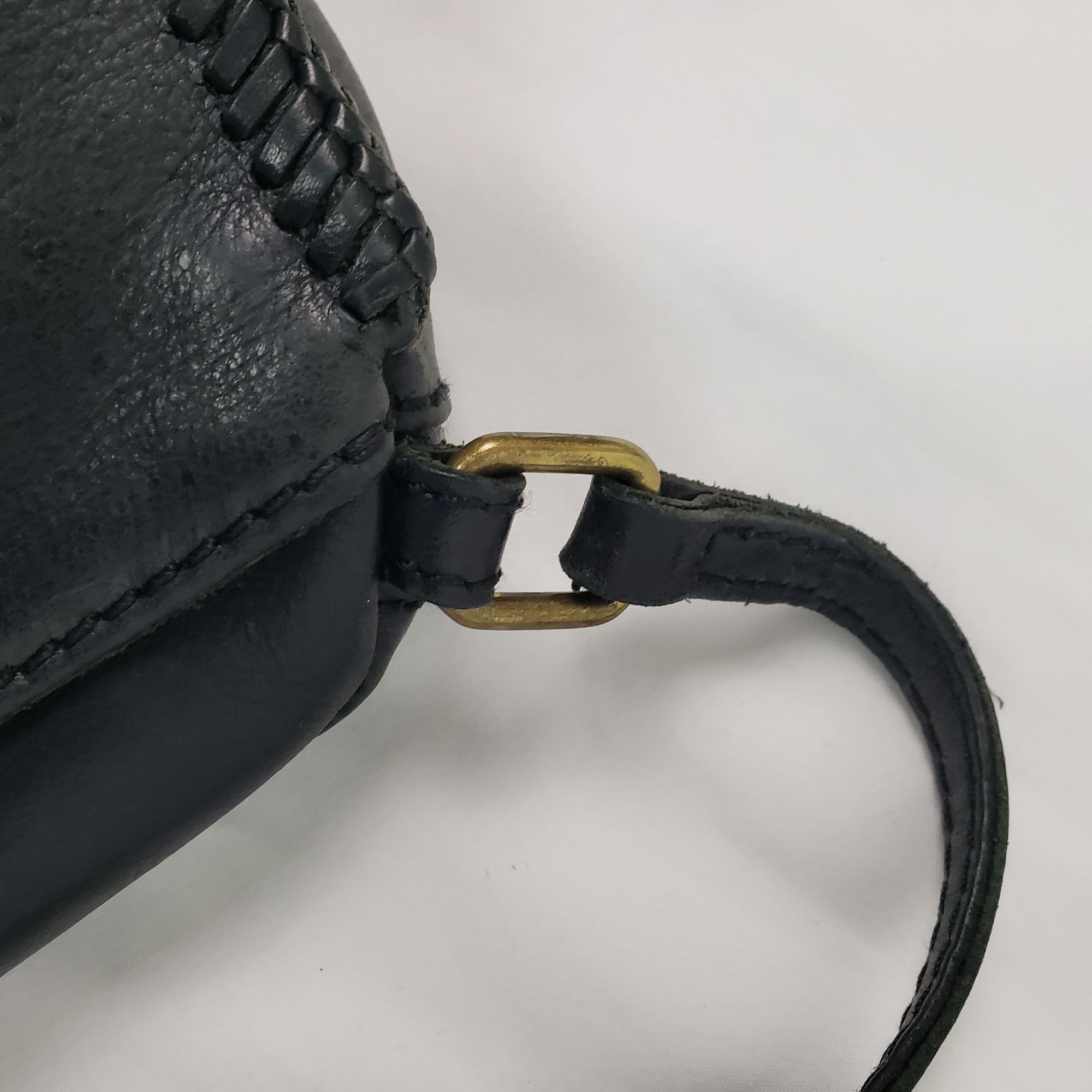 American Eagle Outfitters American Eagle Blk Italian Leather Mini Small Crossbody Bag Size ONE SIZE - 4 Thumbnail