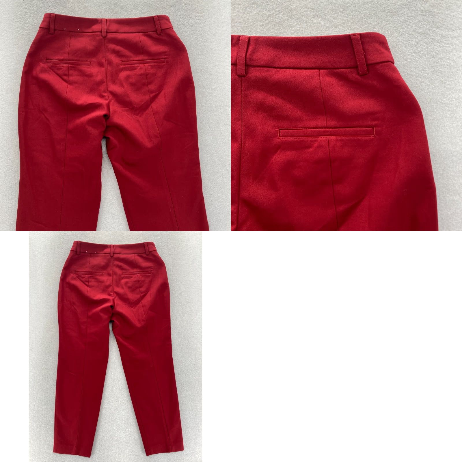 Express Express Publicist Ankle Pants Women's 4 Red Stretch Mid Rise Career NWOT Size 26" / US 2 / IT 38 - 9 Thumbnail