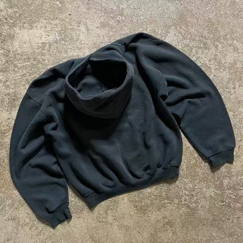 Vintage Men's Black Street Fashion Washed Vintage Hoodie Size US L / EU 52-54 / 3 - 3 Thumbnail