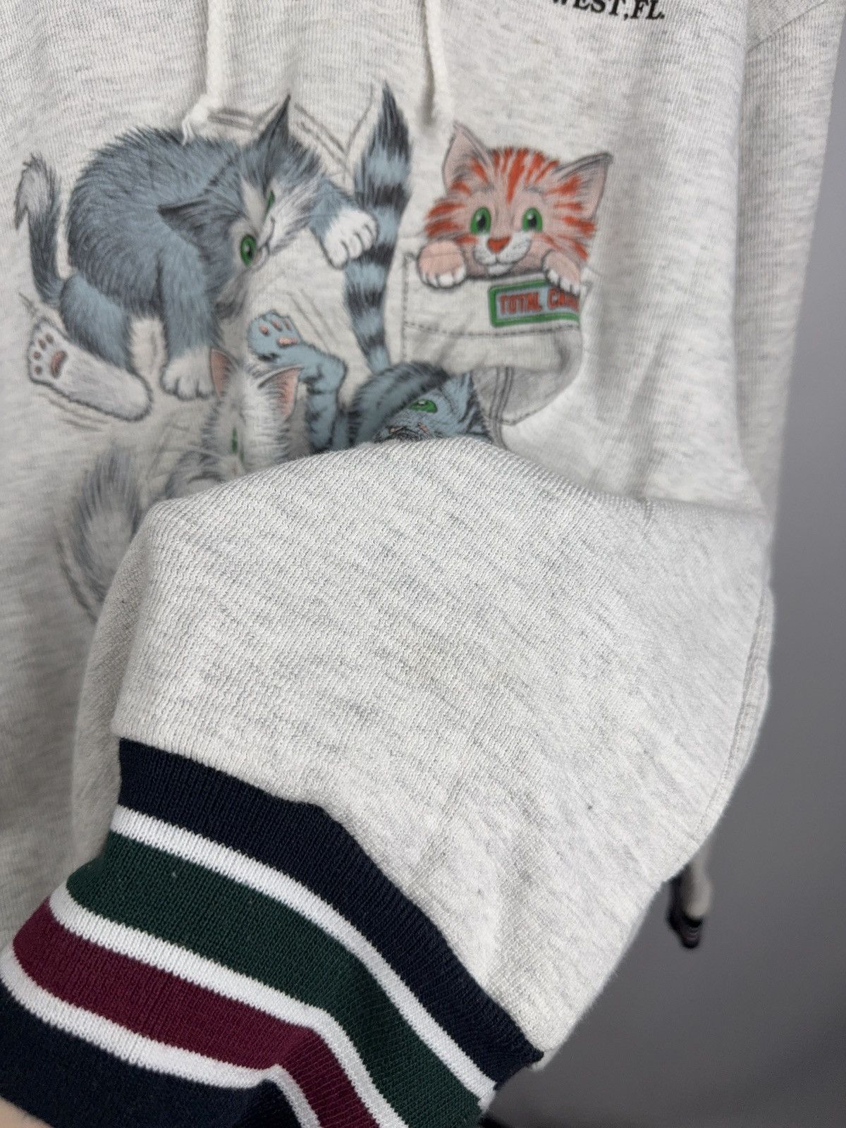 Vintage Vintage 1996 Cat Graphic Hoodie Key West Lace Up 90s Style Size US M / EU 48-50 / 2 - 9 Thumbnail