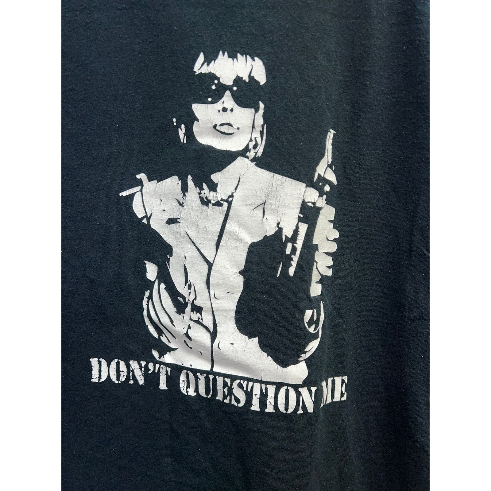 Gildan Womens Dont Question Me Shirt Graphic Black Top Tee Medium Size M / US 6-8 / IT 42-44 - 2 Thumbnail