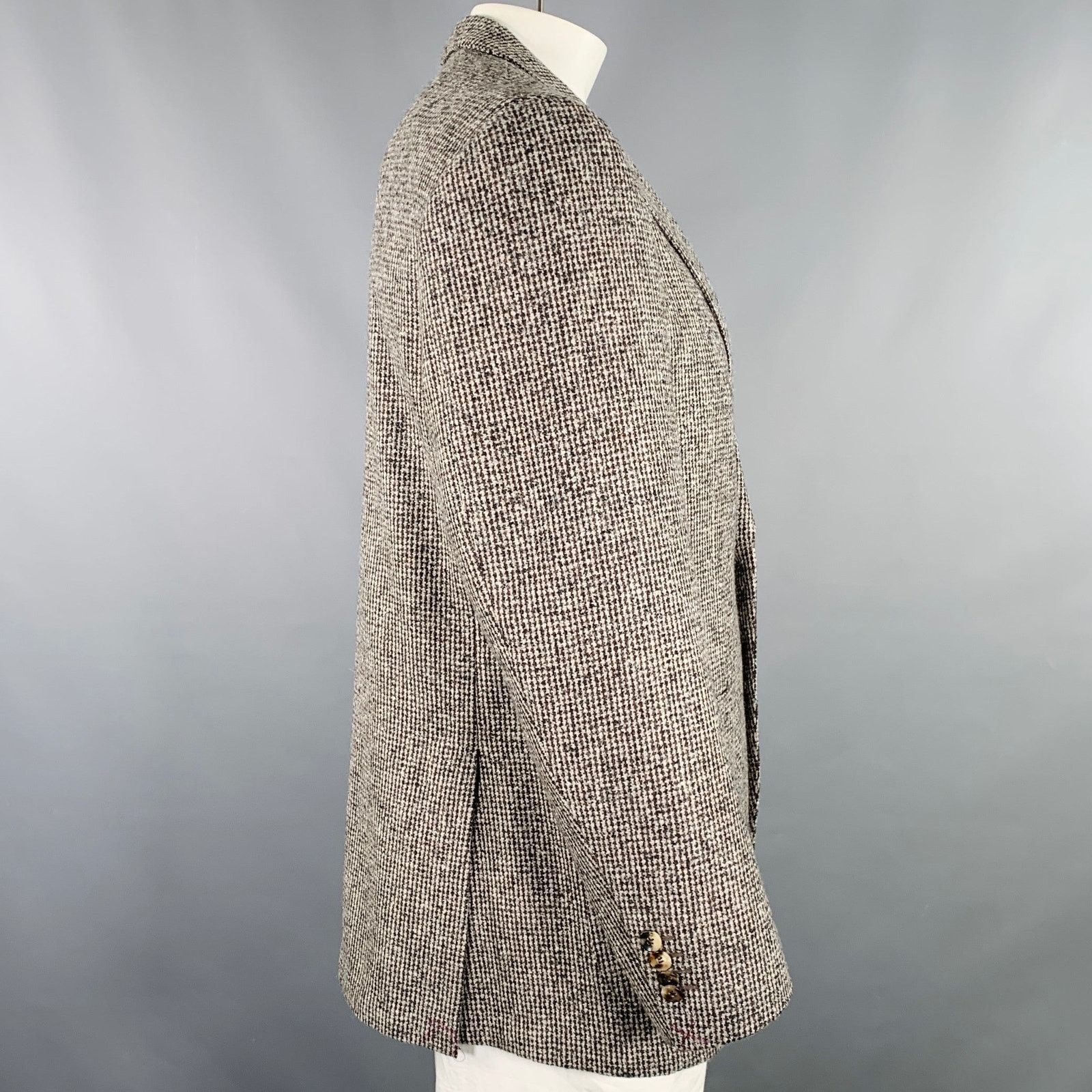 Suitsupply SUIT SUPPLY Size 46 Grey Charcoal Tweed Wool Blend Coat Size US XL / EU 56 / 4 - 3 Thumbnail