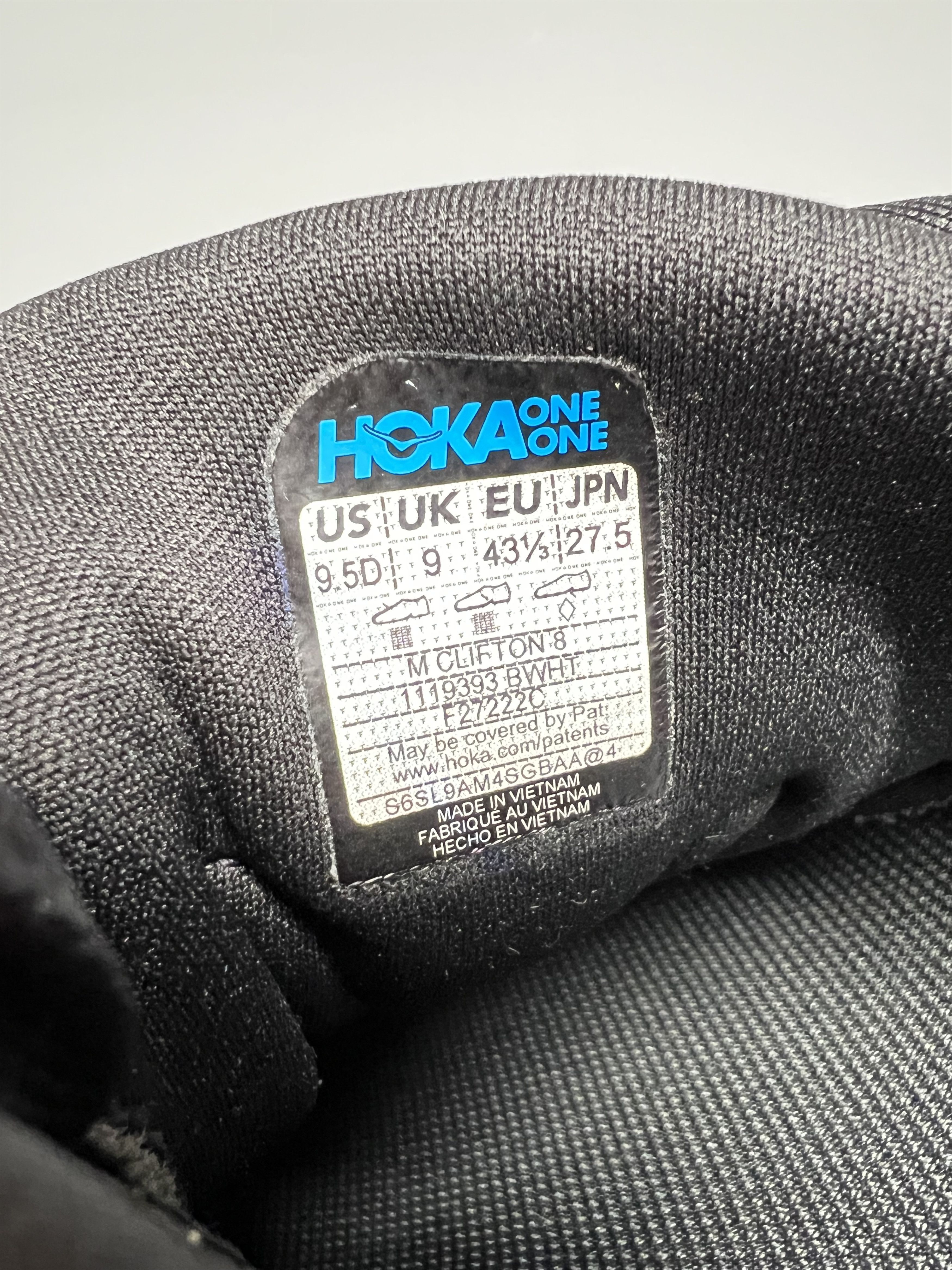 Hoka 9.5D Hoka One One Clifton 8 Men's Running Shoes Gym Walking Size US 9.5 / EU 42-43 - 10 Thumbnail