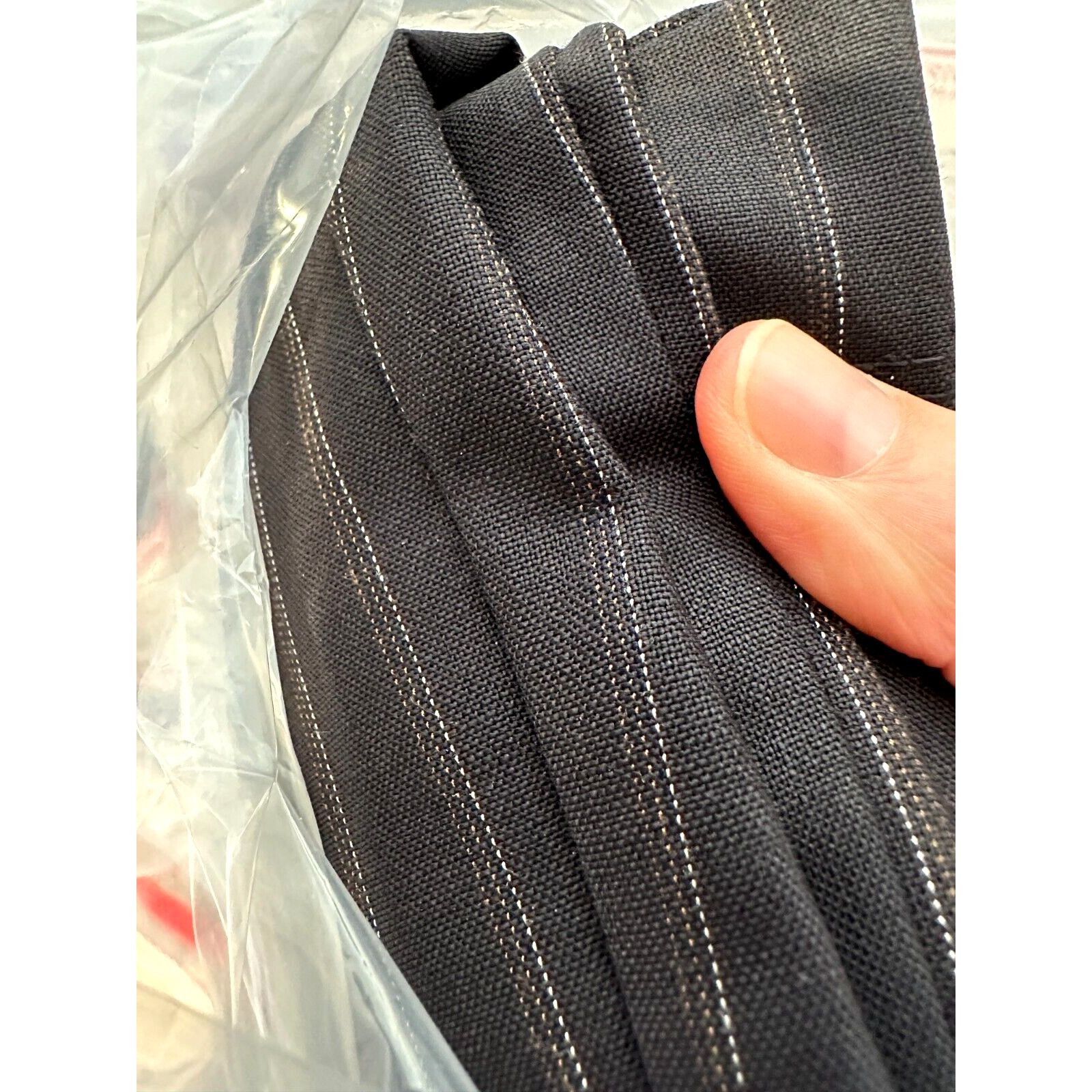 Bcbgmaxazria BCBGMAXAZARIA Black w/Pinstripe Wide Leg Zip Camilla Pant 2 Size 26" / US 2 / IT 38 - 2 Thumbnail