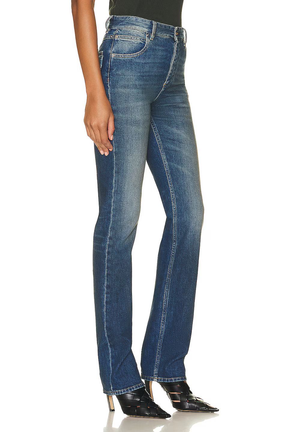 Bottega Veneta o1loc1c0824 733464 Slim Mid-Rise Denim in Mid Blue Size 25" / US 0 / IT 36 - 2 Thumbnail