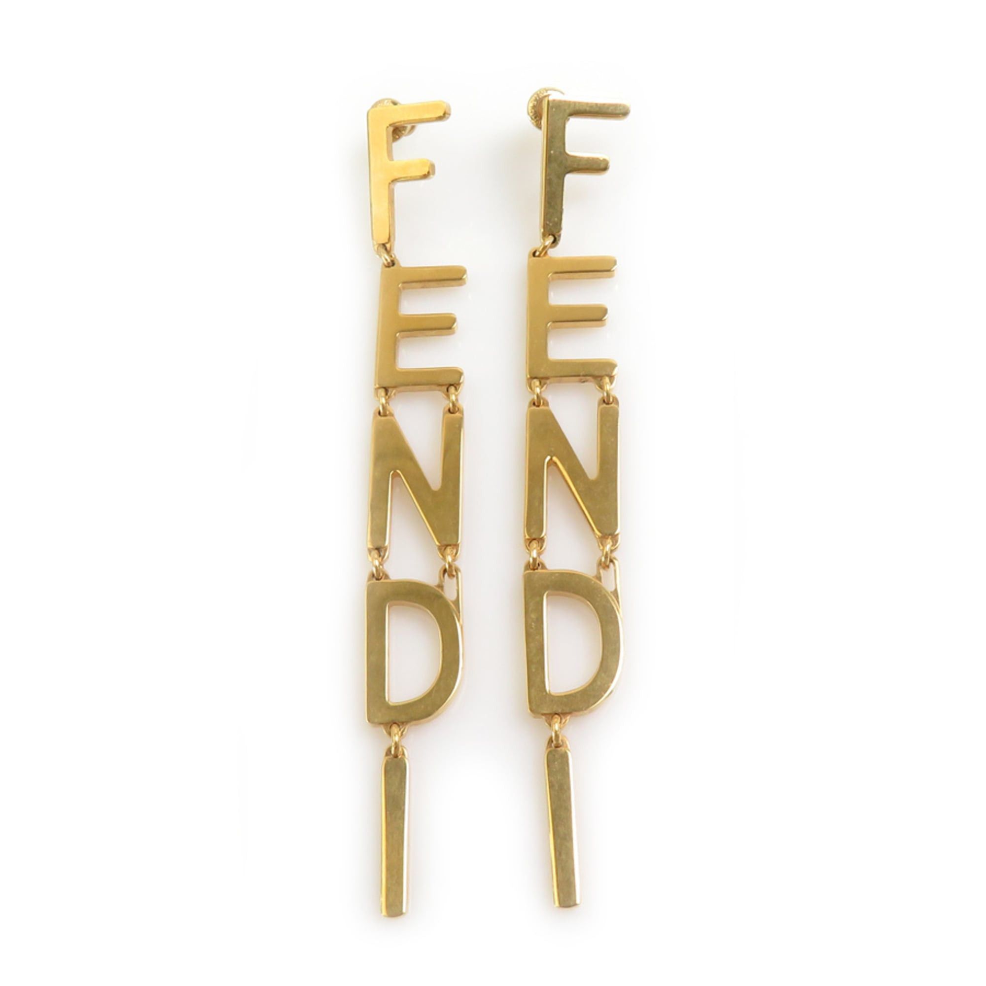 Fendi Fendi Earrings Drop Metal Gold Women's 8AH031 h32213k Size ONE SIZE - 1 Thumbnail