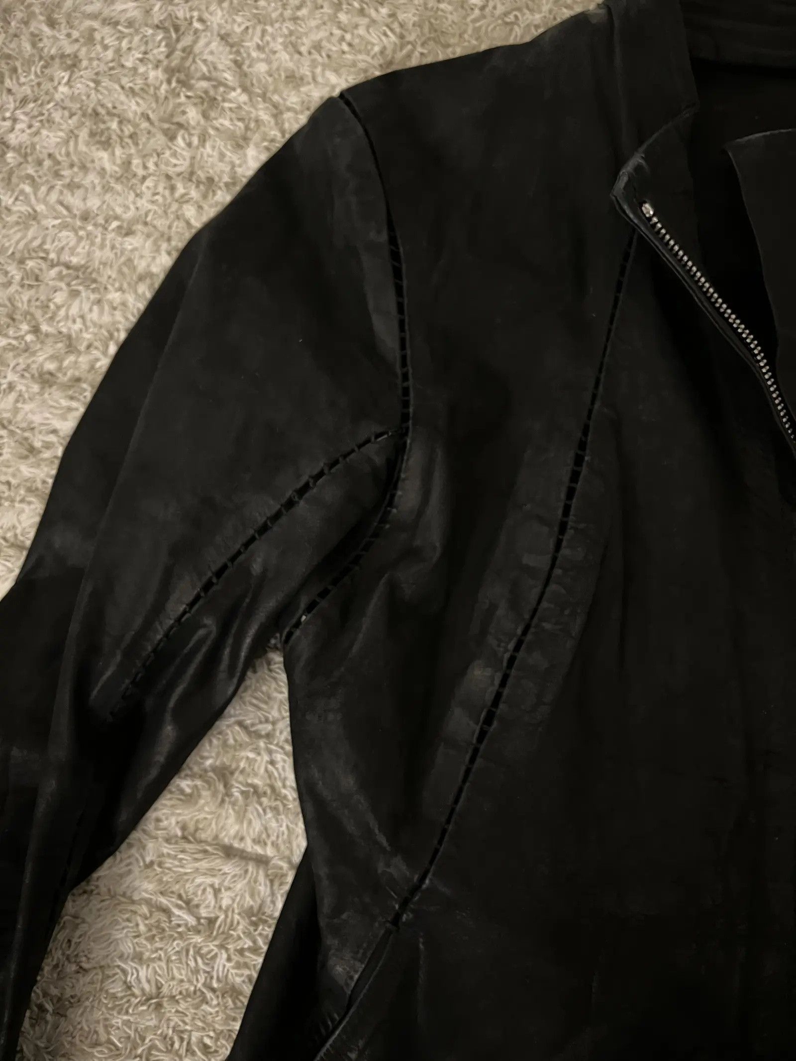 Boris Bidjan Saberi wj1 open stitch calf Leather Jacket Womens xs Size XS / US 0-2 / IT 36-38 - 6 Thumbnail