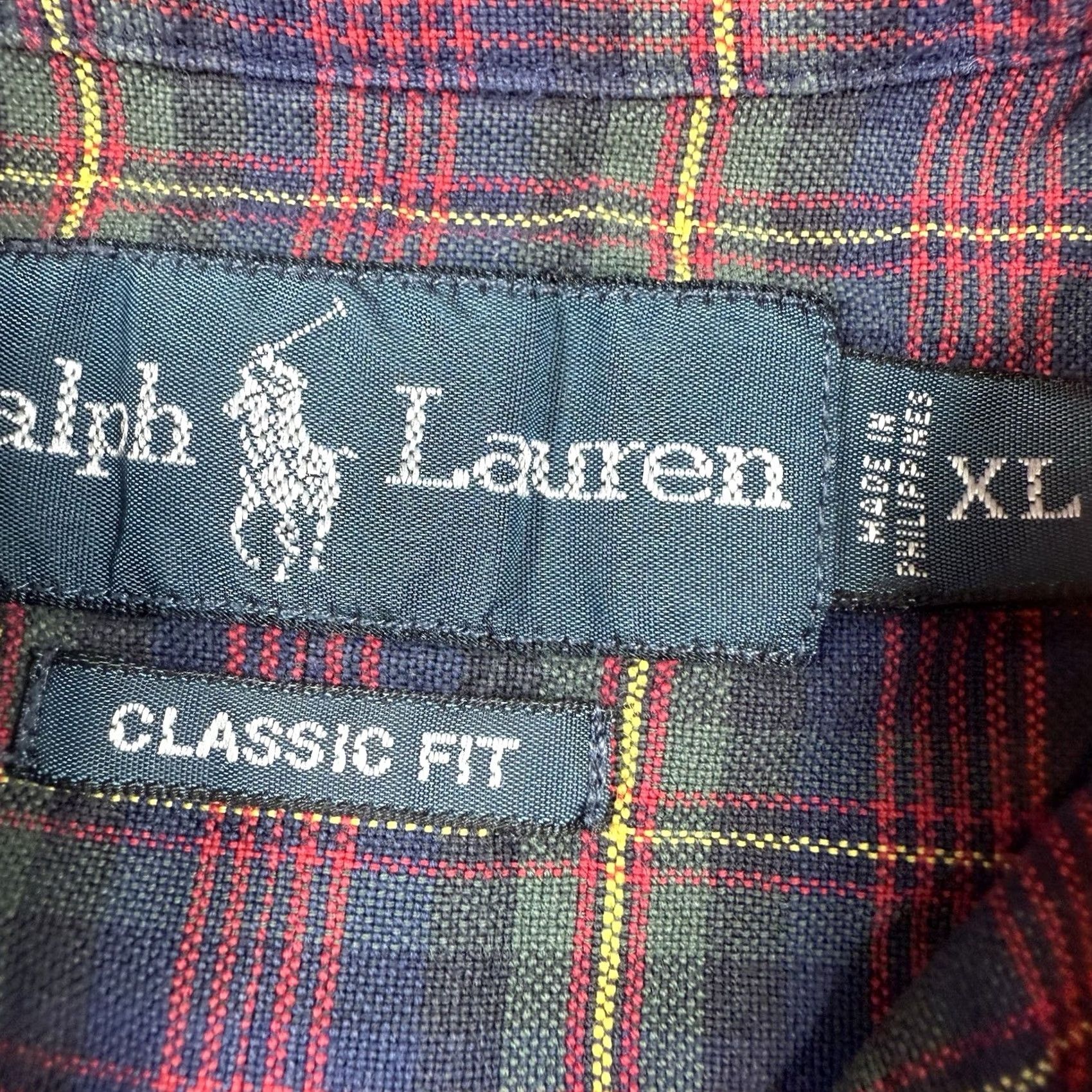 Polo Ralph Lauren Polo Ralph Lauren Button-Up Shirt Mens XL Classic Fit Gingham Check Red Blue Multicolor Pony Long Sleeve Men Size US XL / EU 56 / 4 - 4 Thumbnail