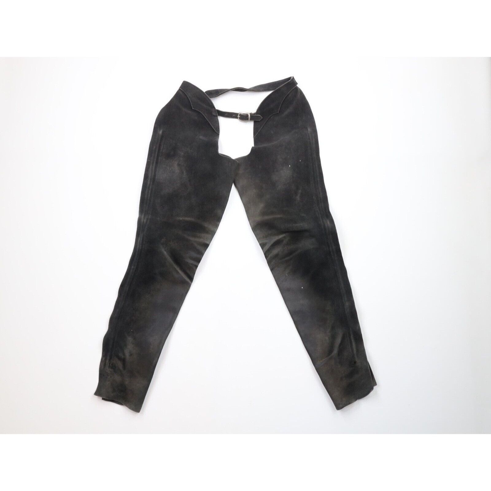 Vintage 70s Streetwear Distressed Suede Leather Horse Chaps
