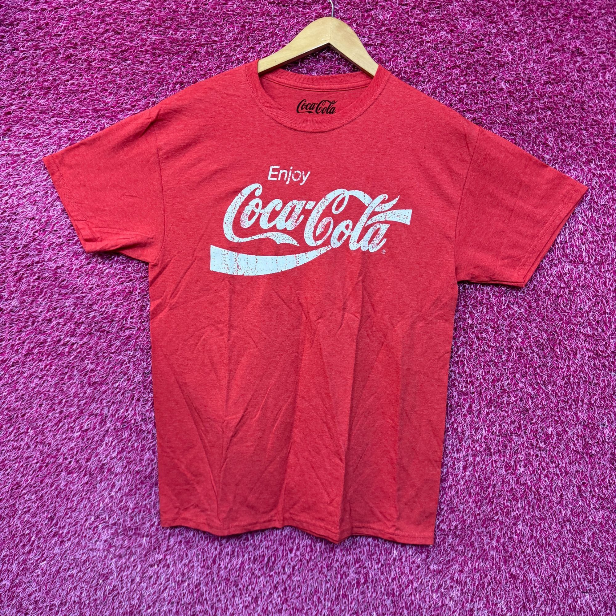 Coca Cola Enjoy Coca-Cola Classic Coke Products Slogan Promo Tee M Size US M / EU 48-50 / 2 - 1 Thumbnail