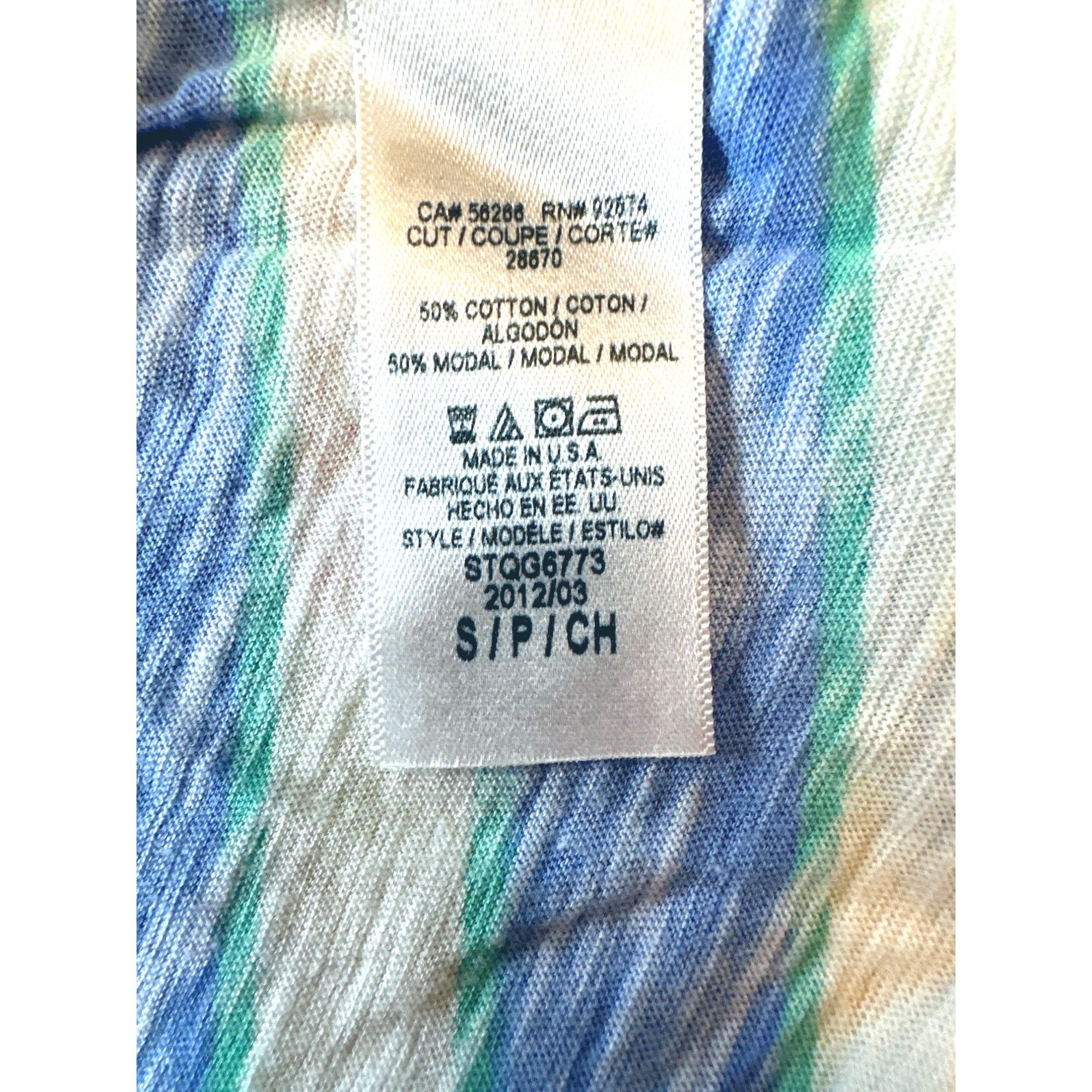 Splendid Splendid Cotton Modal Blend Striped Print Lightweight Blouse Size S / US 4 / IT 40 - 4 Thumbnail