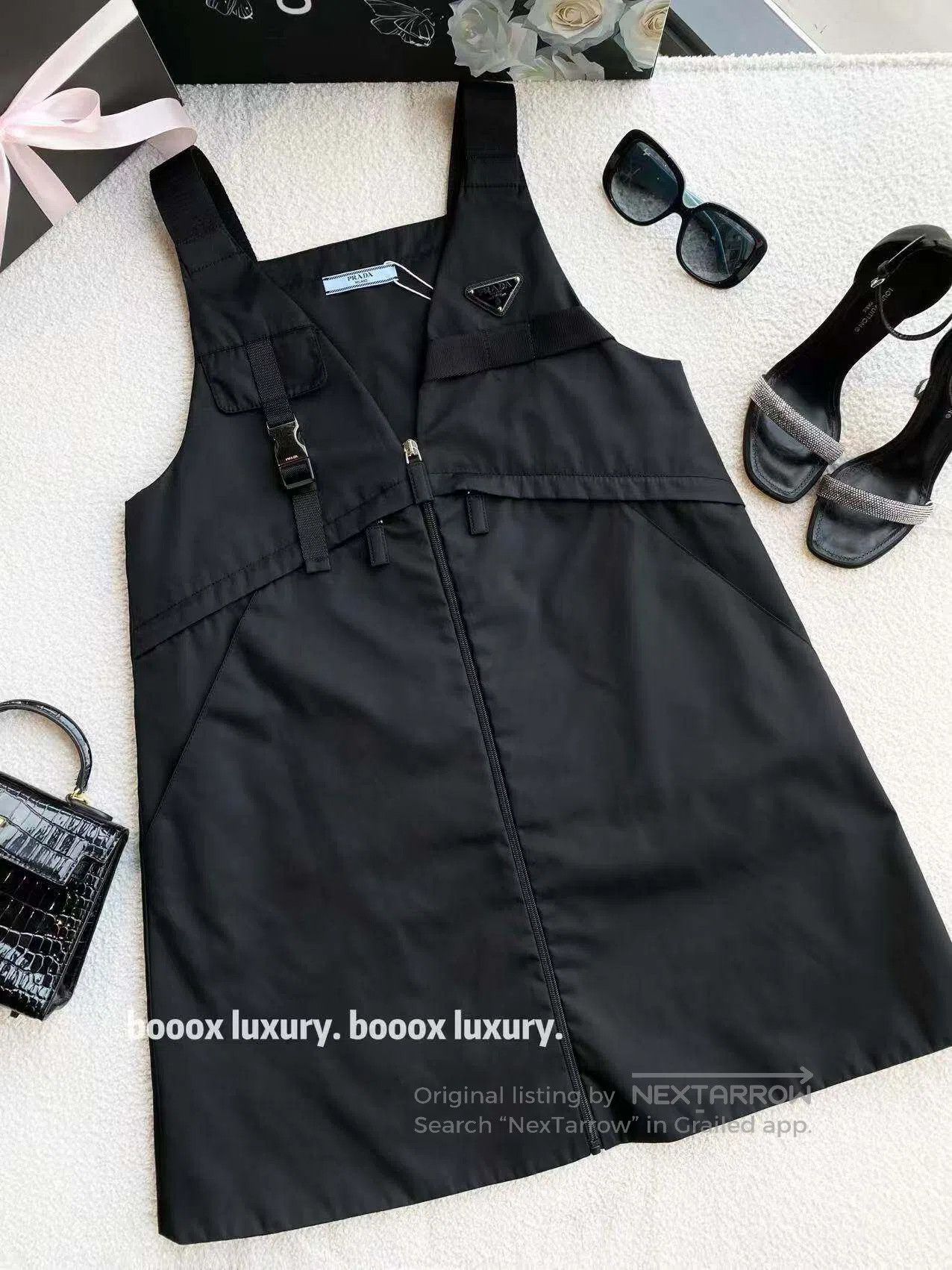 Prada Prada Triangle Logo Slip Dress| Size XS / US 0-2 / IT 36-38 - 1 Thumbnail
