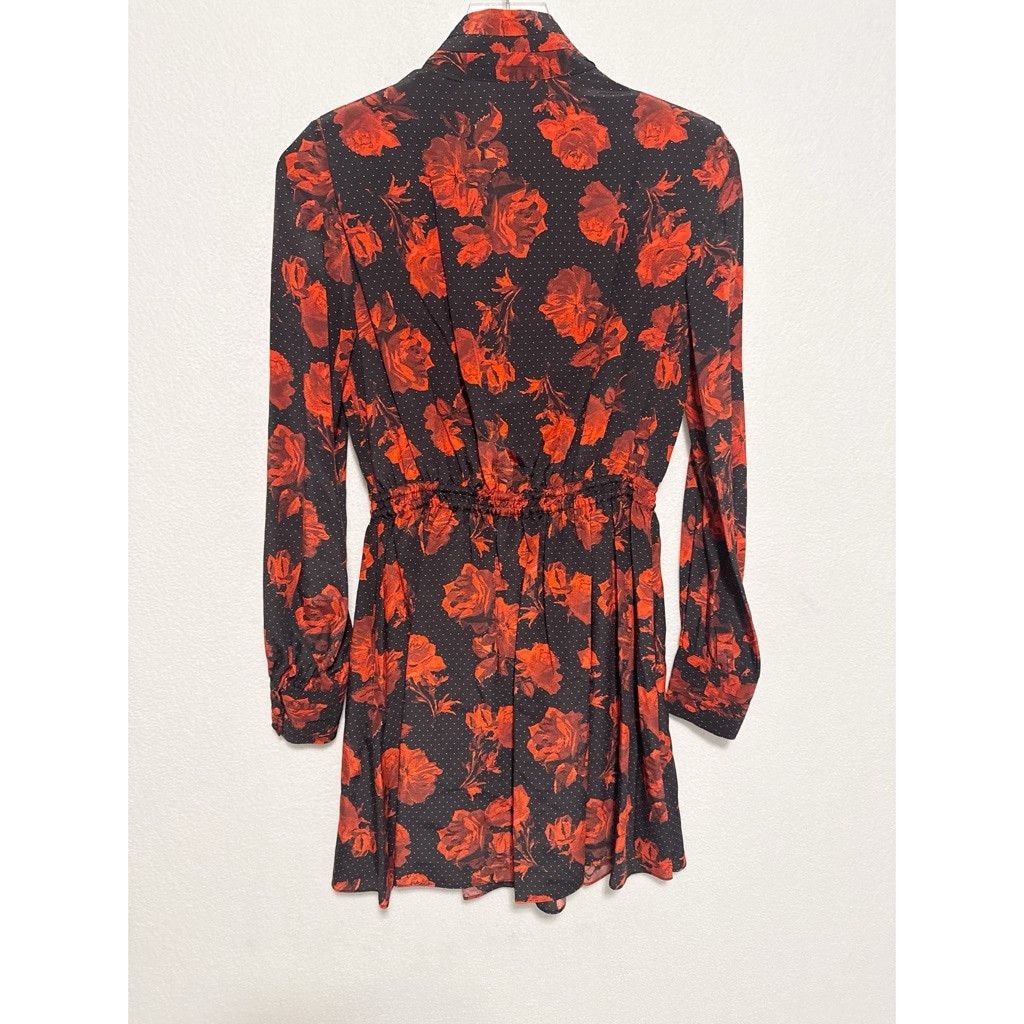 The Kooples NWT The Kooples Silk Red Floral Mini Dress - Size S Size S / US 4 / IT 40 - 2 Thumbnail