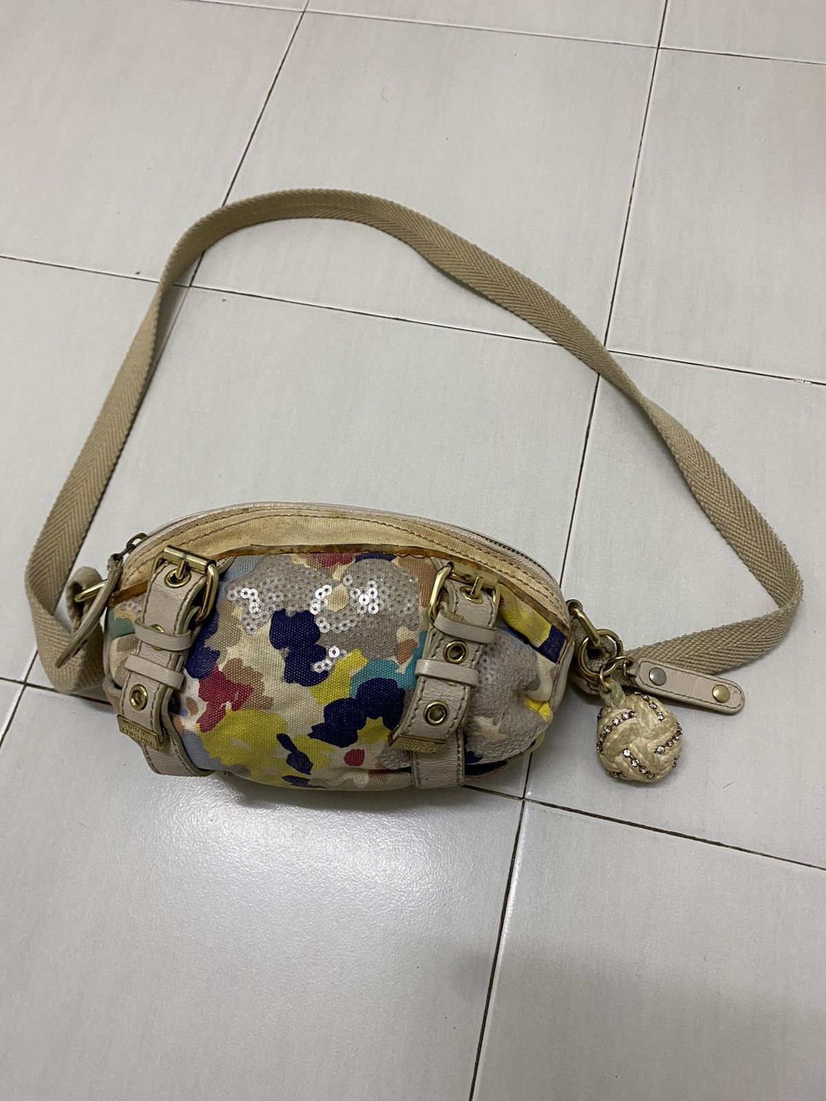 Juicy Couture sling bag with sequins stictch