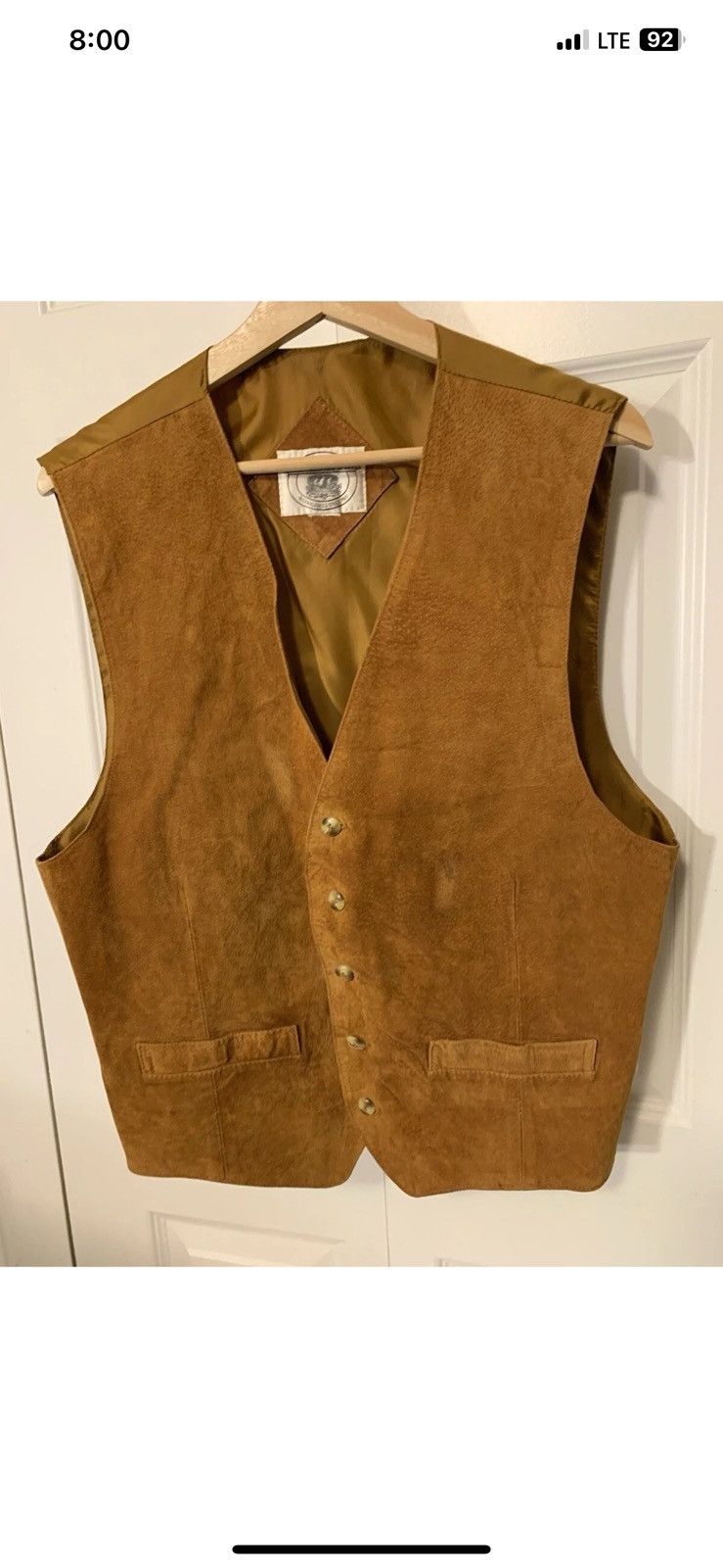 John Ashford John Ashford mens sz XL suede vest nylon back western Size US XL / EU 56 / 4 - 1 Thumbnail