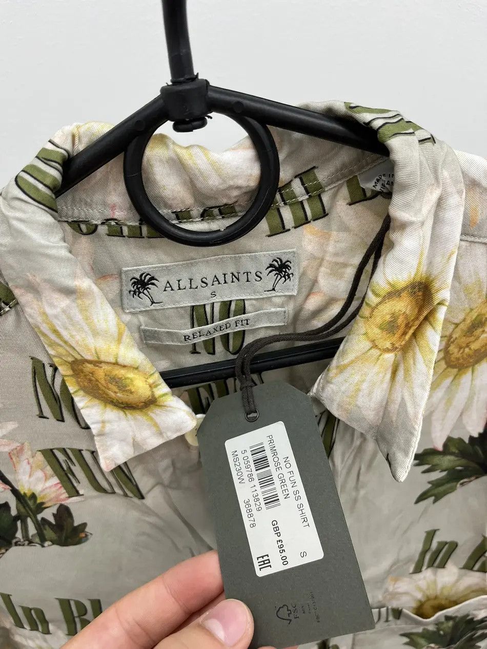 Allsaints Allsaints In Bloom Daisy Printed Viscose Hawaiian Shirt Size US S / EU 44-46 / 1 - 2 Thumbnail