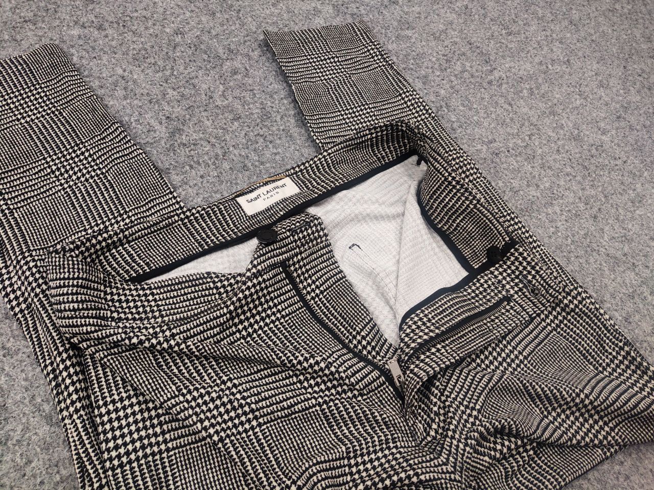 Yves Saint Laurent Saint Laurent check Skinny Jersey Leggings Trousers pants Size 30" / US 8 / IT 44 - 16 Thumbnail