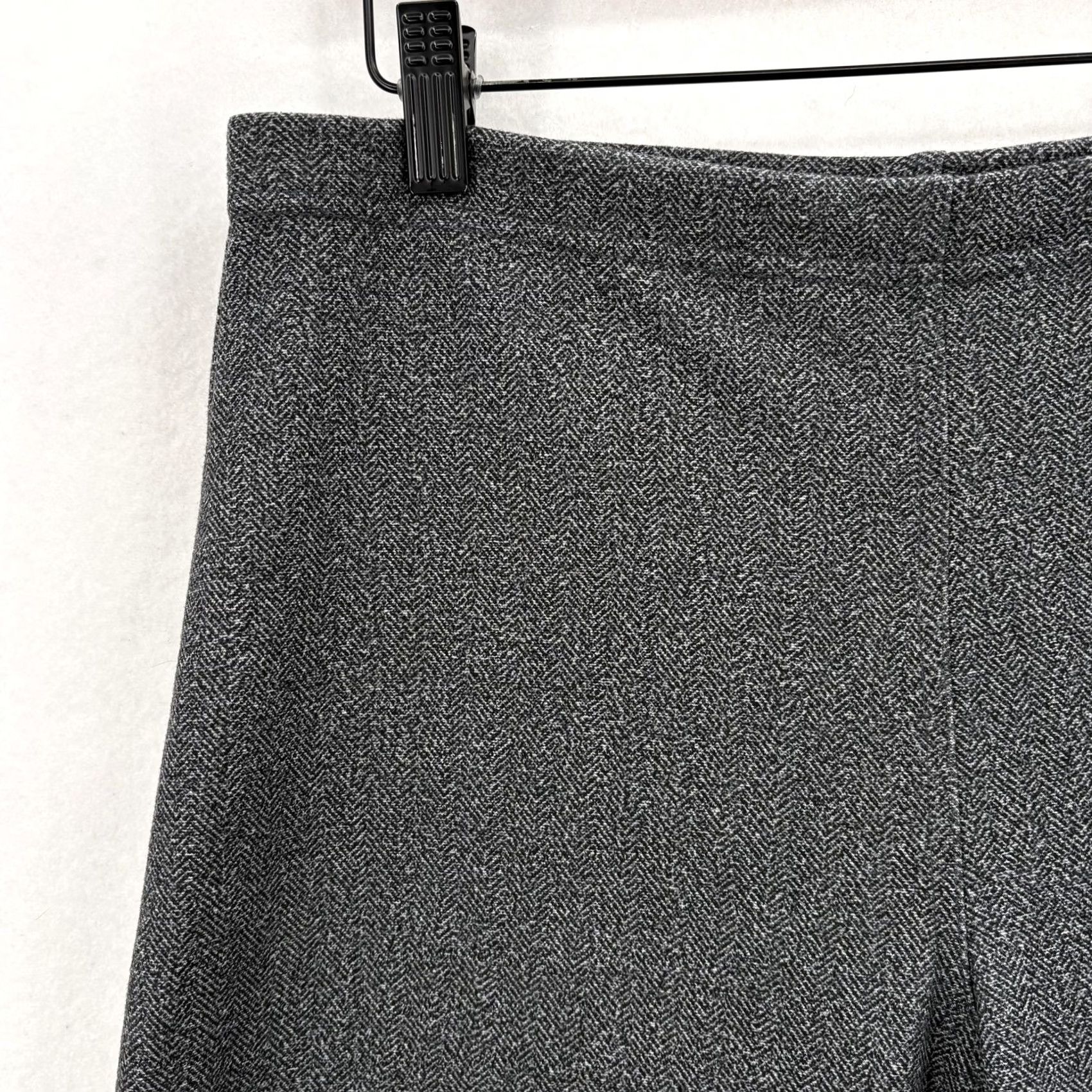 Jones New York Jones New York Wide-Leg Ponte Pants Womens Medium Gray Herringbone Stretch NWT Size 32" / US 10 / IT 46 - 3 Thumbnail