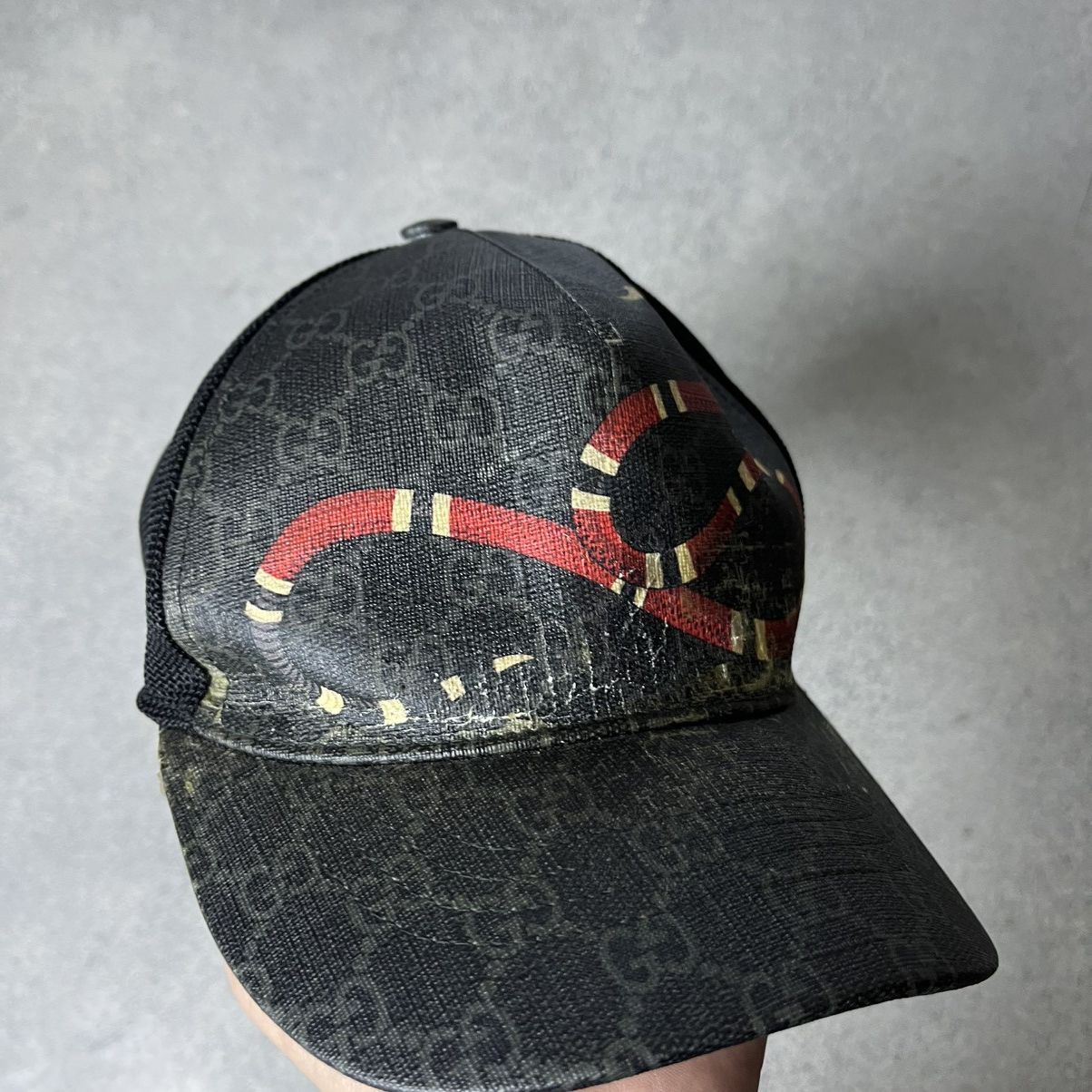 Gucci Gucci Men's Black monogram cap Size 36 - 2 Thumbnail