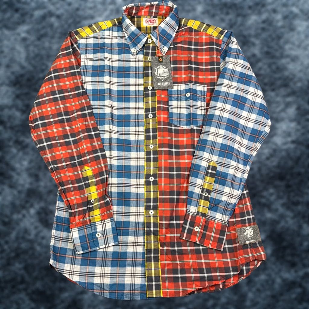 Todd Snyder VINTAGE J Press Todd Snyder Plaid Shirt Mens M Patchwork Washed Tartan Cocktail Button-Up Size US M / EU 48-50 / 2 - 1 Thumbnail