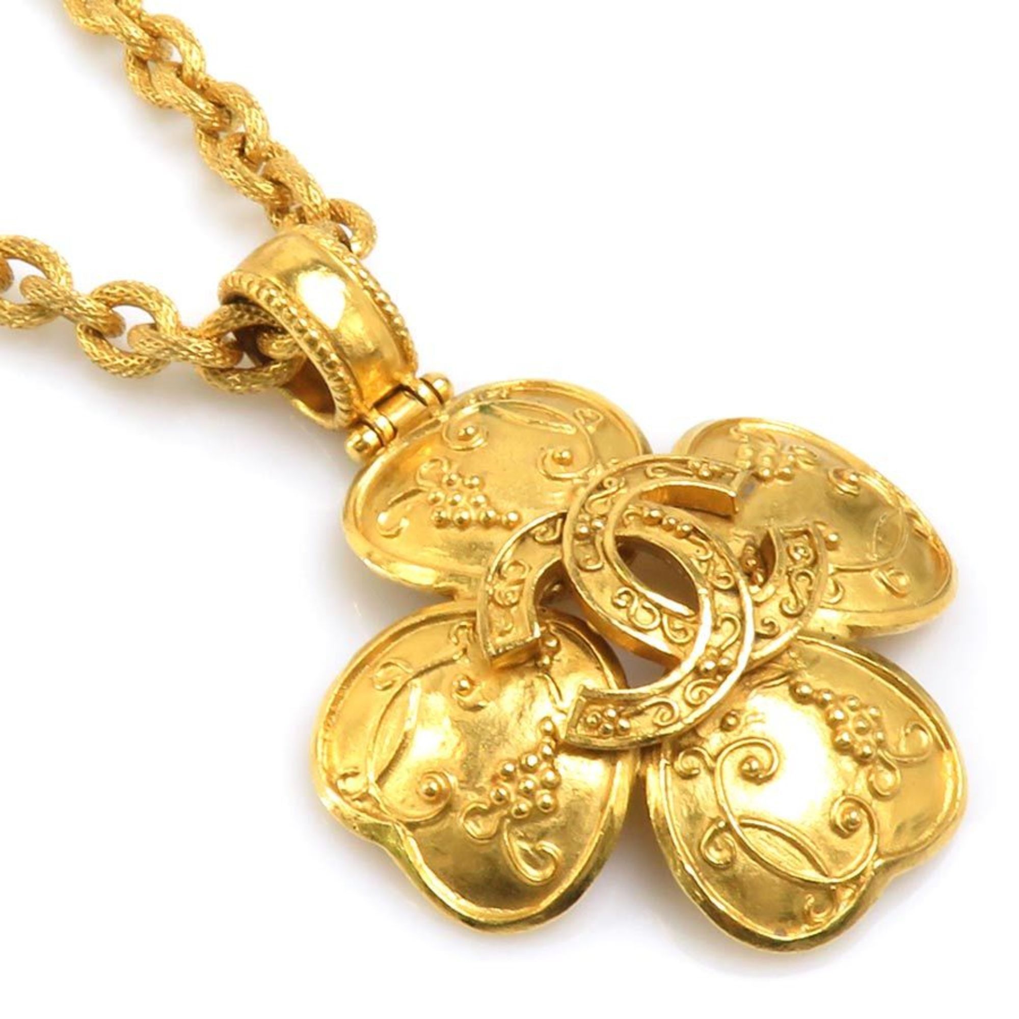 image of Chanel Necklace Coco Mark Metal Gold Ladies, Women's