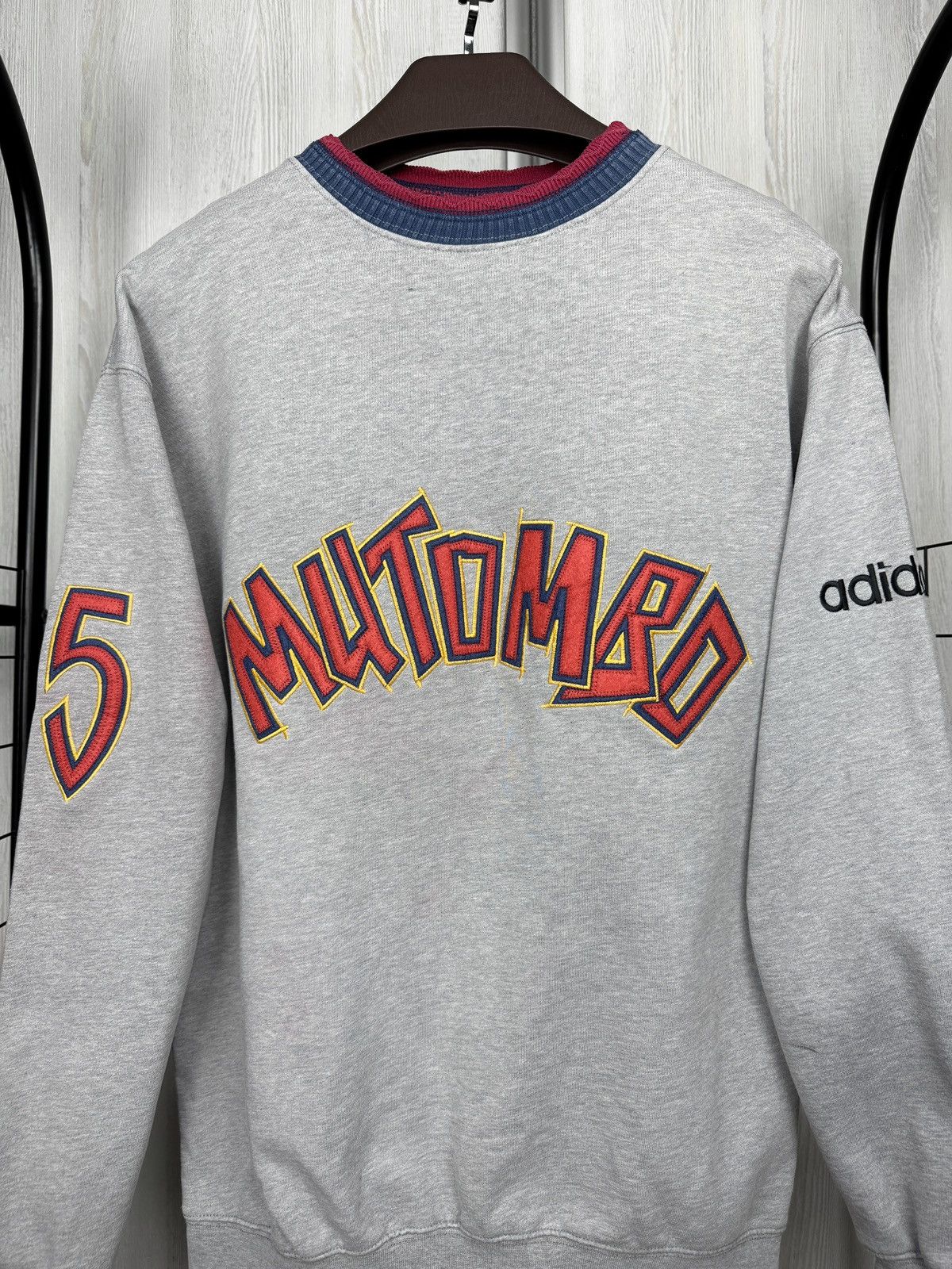 Adidas Adidas Dikembe Mutombo #55 vintage 90s grey sweatshirt M Size US M / EU 48-50 / 2 - 3 Thumbnail