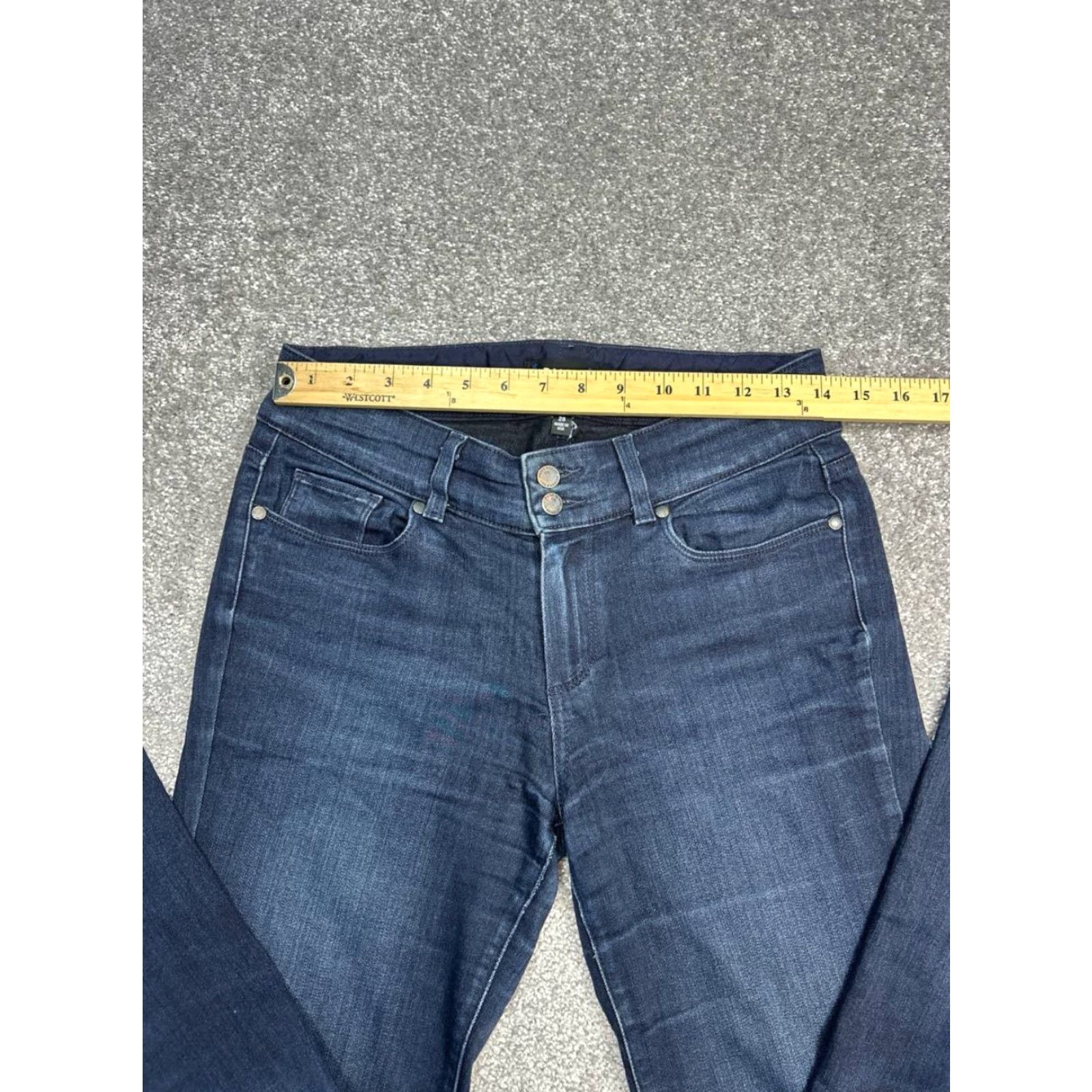 Paige Paige Hidden Hills Jeans Womens 28 Blue Denim Mid Rise 28x31 Bootcut Pants Cotton Spandex Rayon 5-Pocket Design Vintage No Size 28" / US 6 / IT 42 - 3 Thumbnail