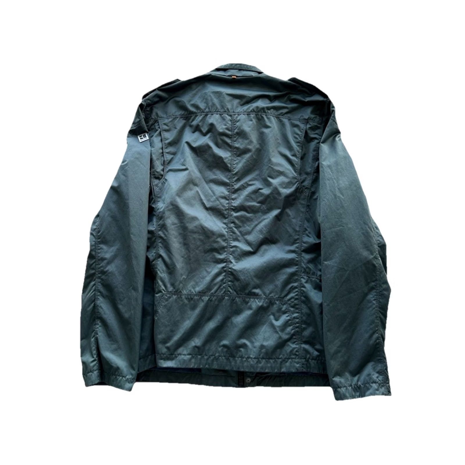 Hugo Boss HUGO BOSS Orange Label Oxann Wax Jacket Multi-Pocket Quilted Canvas Green 46R Men Jacket Waxed 80s 90s Army Carded Casual Workwear Size US XXL / EU 58 / 5 - 7 Thumbnail
