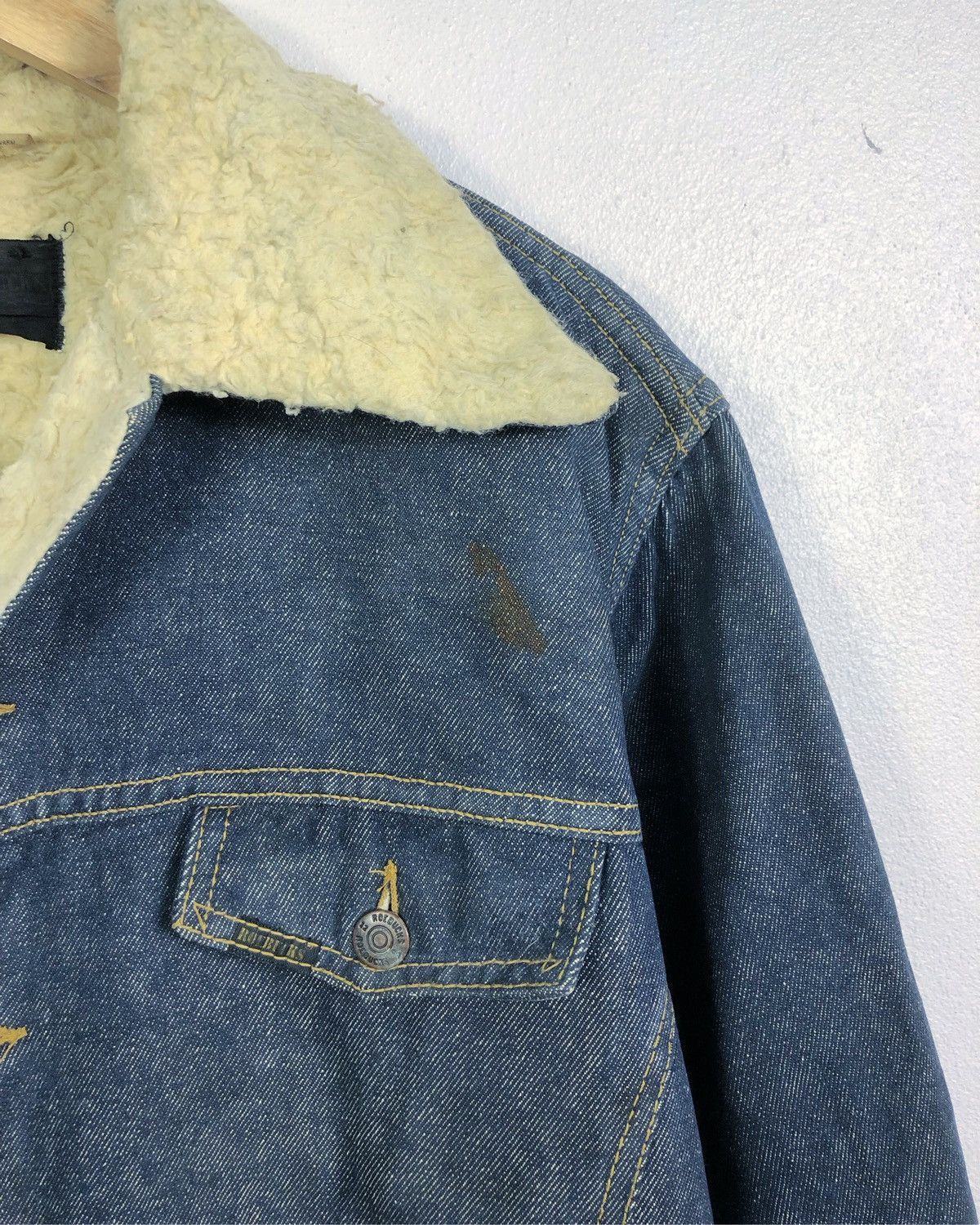 Sears Rare Vintage 80s Sears Roebucks Shearling Denim Jacket Size US XL / EU 56 / 4 - 3 Thumbnail