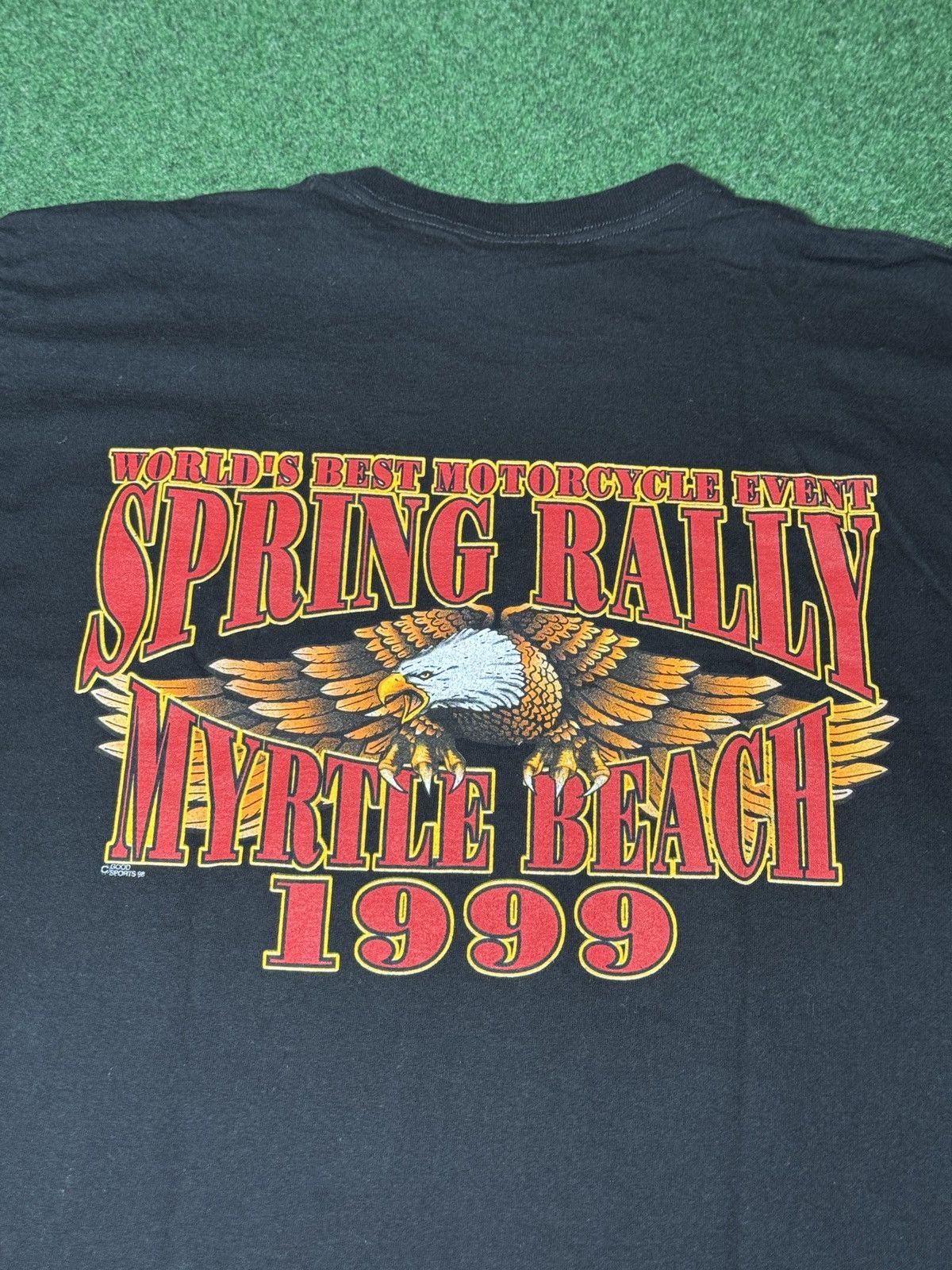 Harley Davidson × Vintage Vtg 90s Motorcycle Rally Myrtle Beach Lightning T Shirt Size US XL / EU 56 / 4 - 4 Thumbnail