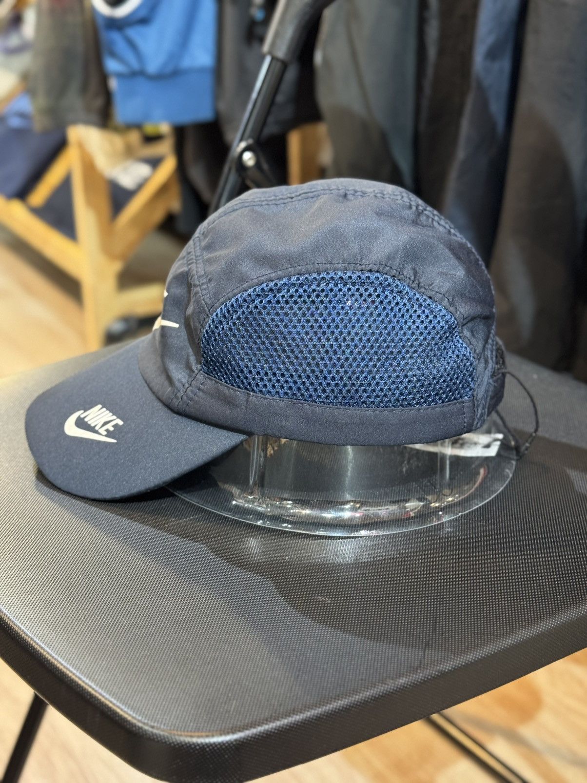 Nike × Vintage Vintage Nike Spellouts Swoosh 00's nylon Cap Size ONE SIZE - 2 Thumbnail